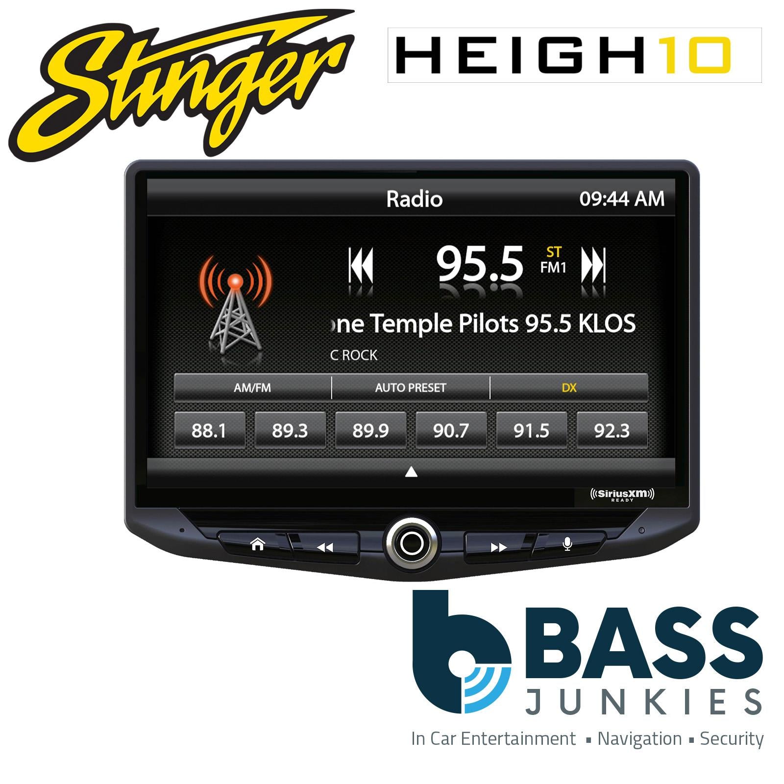 Stinger HEIGH10 10" Floating Touchscreen Bluetooth DAB CarPlay Android Car Stereo