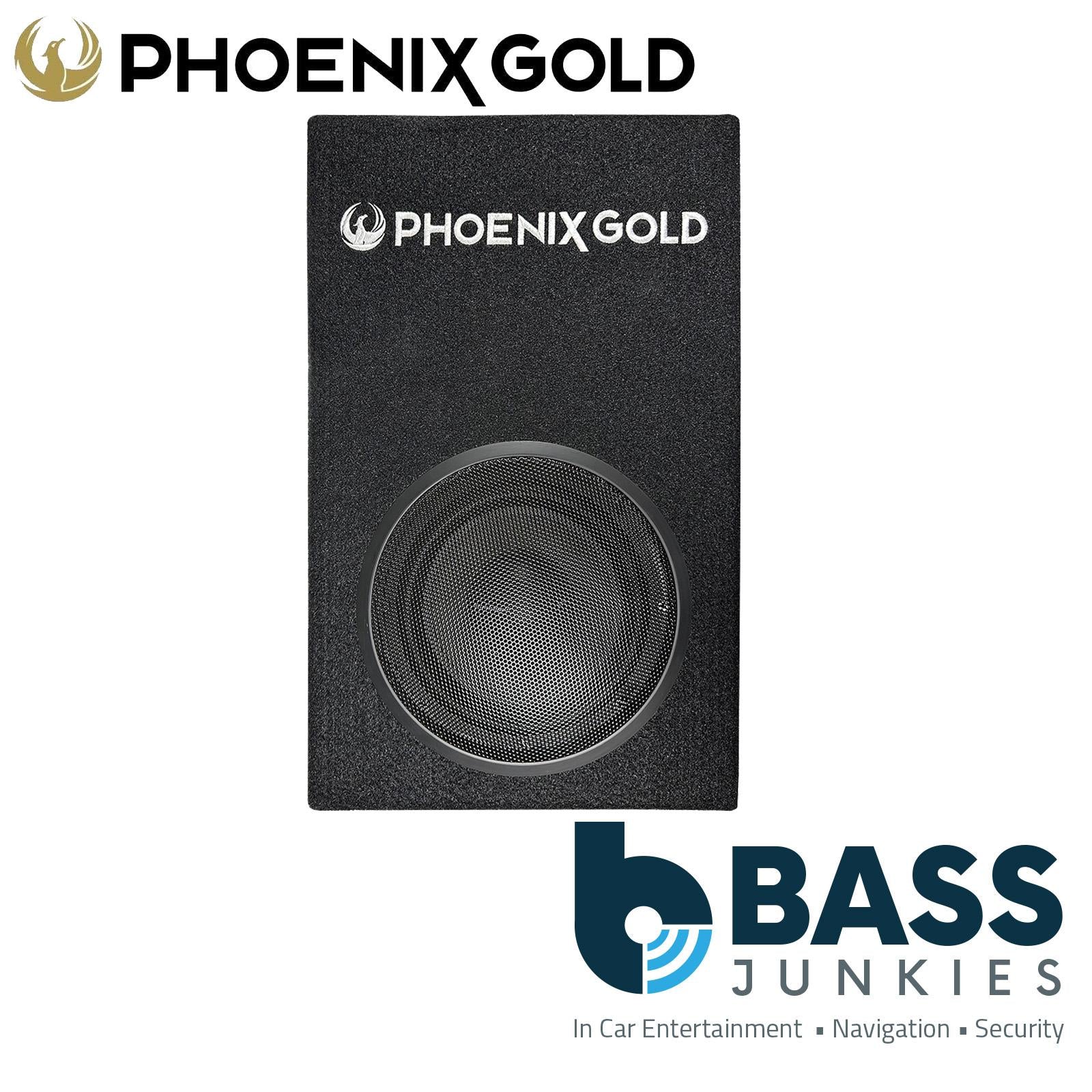 PHOENIX GOLD ZX18PBS 400 Watt Car 8 inch Slim Compact Passive 4 Ohm 200 Watts RMS 88dB Subwoofer Box