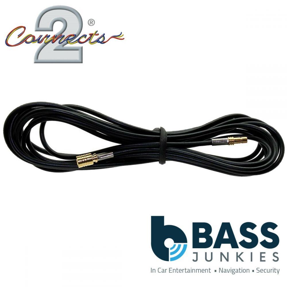 Connects2 CT27AA128 - DAB 3 Meter Extension SMB Female to SMB Male Car Stereo Aerial Adaptor