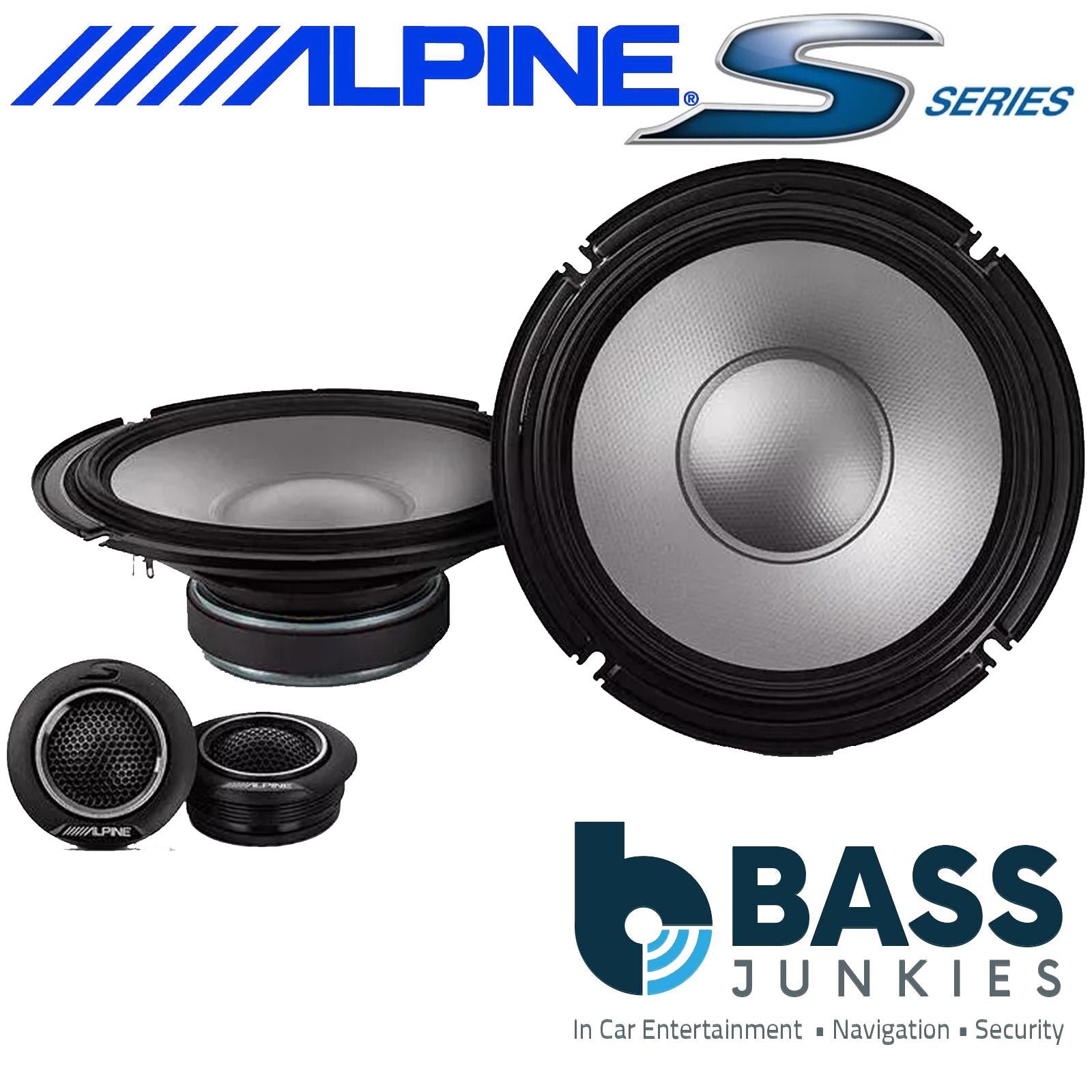 Alpine S-Series S2-S80C - 8” 520 Watt 2 Way Component Door Speakers & Tweeters