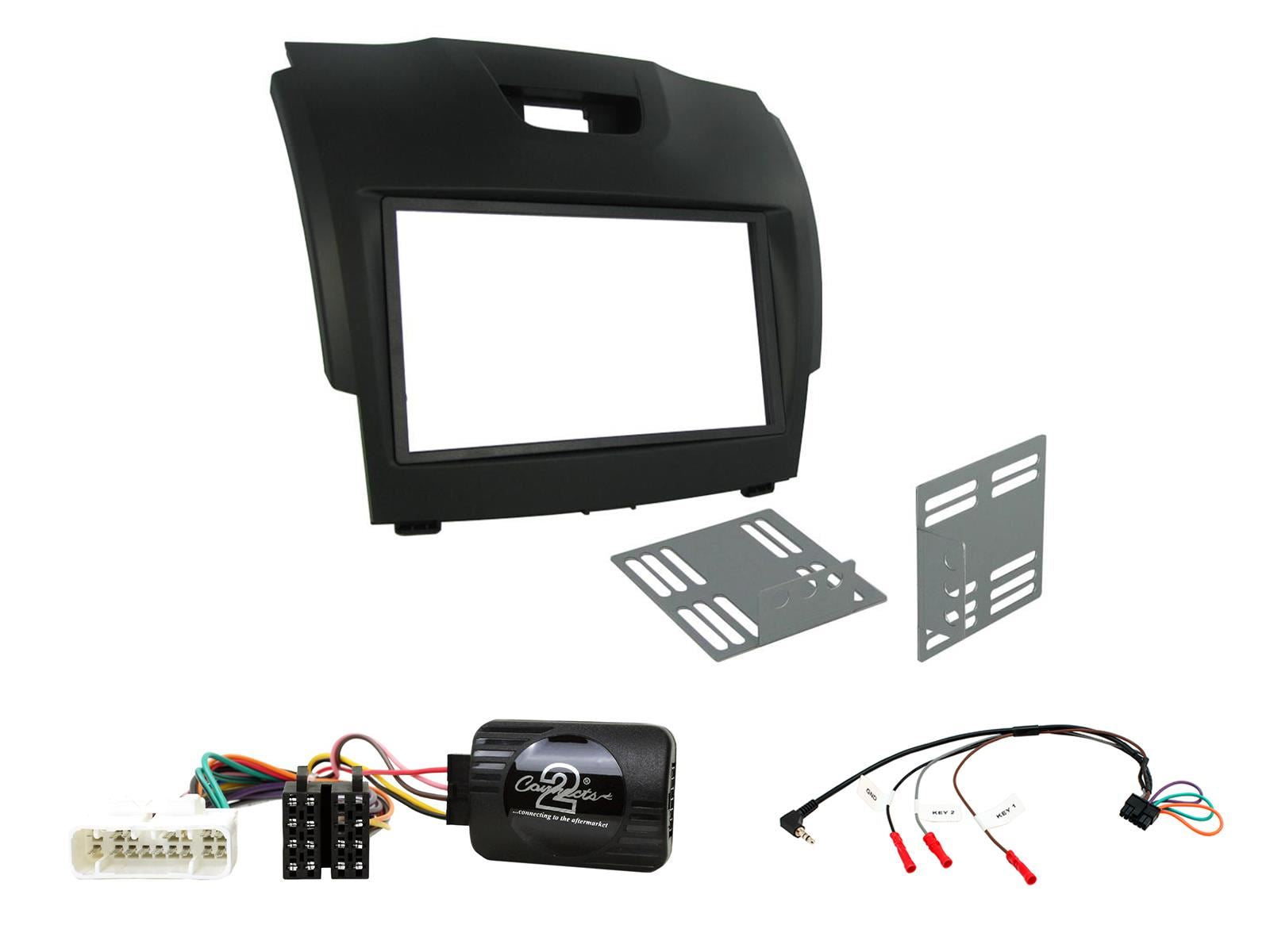 Grundig 6.8" Apple Android Double Din Stereo Fitting Kit + Steering Wheel Stalk Controls to fit Chevrolet S-10 2012-21 | Chevrolet Colorado 2012-20 | Chevrolet Trailblazer 2012-21
