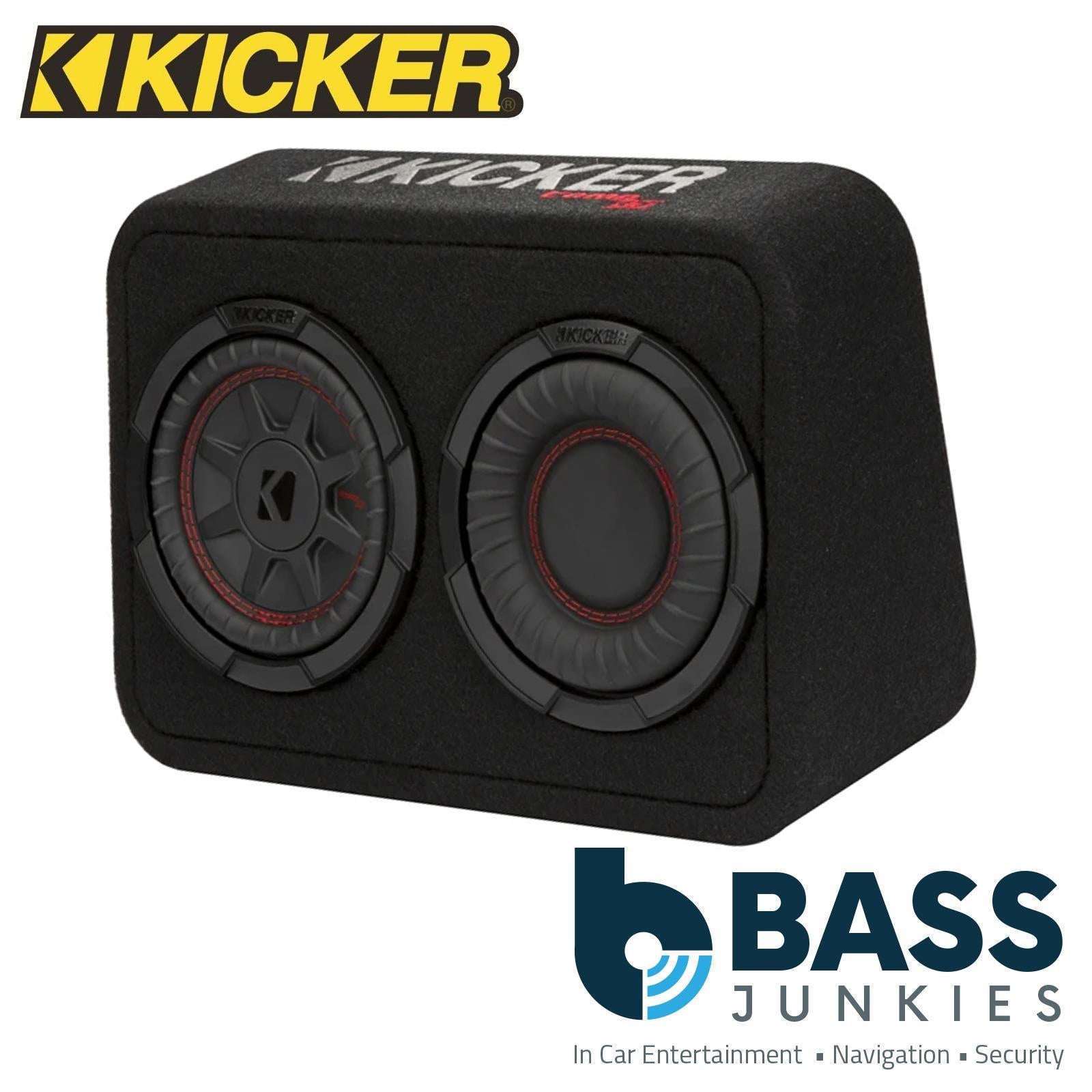 Kicker 48TCWRT82 - 600 Watts CompRT 8" Thin Slim Loaded Car Bass Box Enclosure