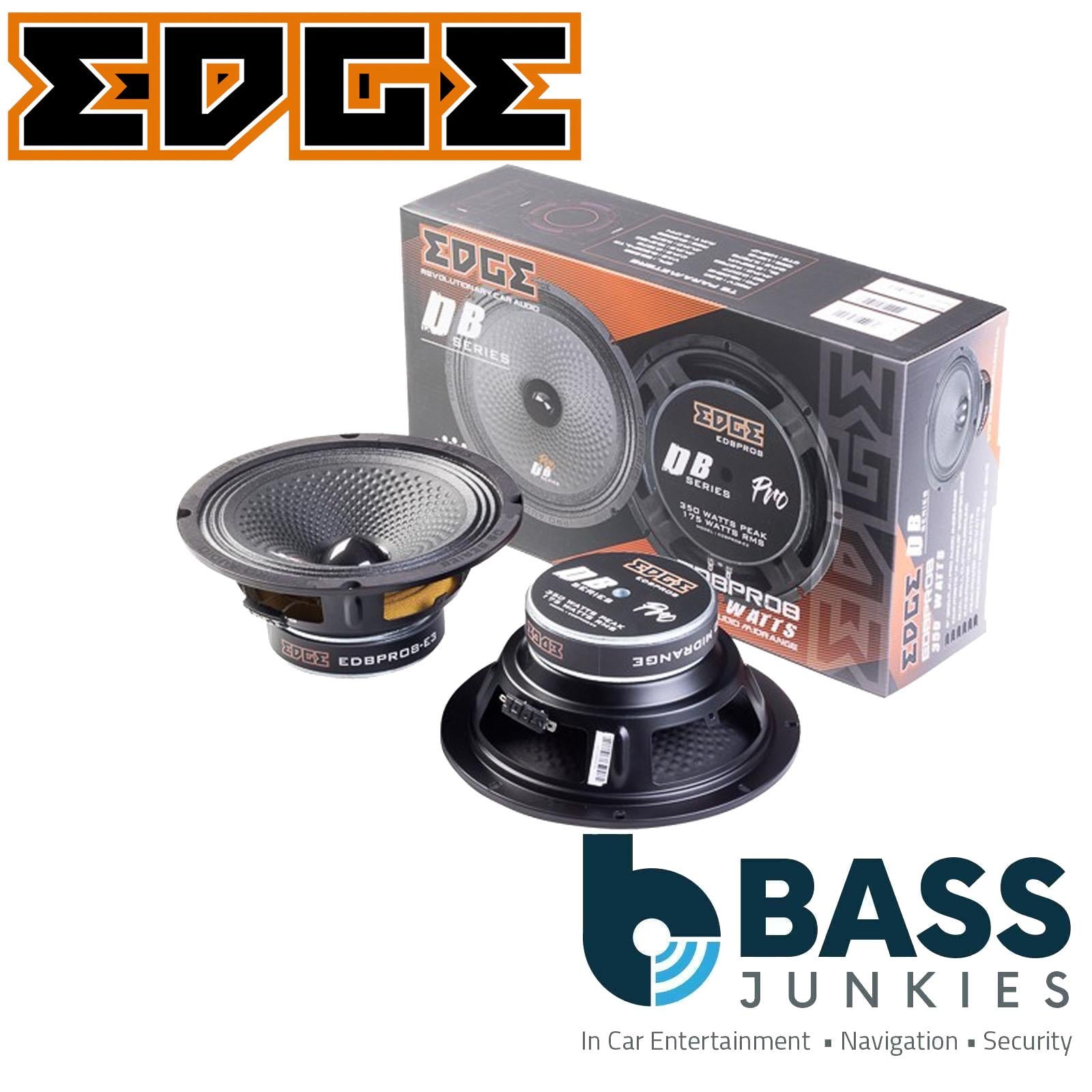 EDGE DB Series EDBPRO8-E3 - 8 Inch 350 Watts Pro Audio Midrange Car Speaker Pair
