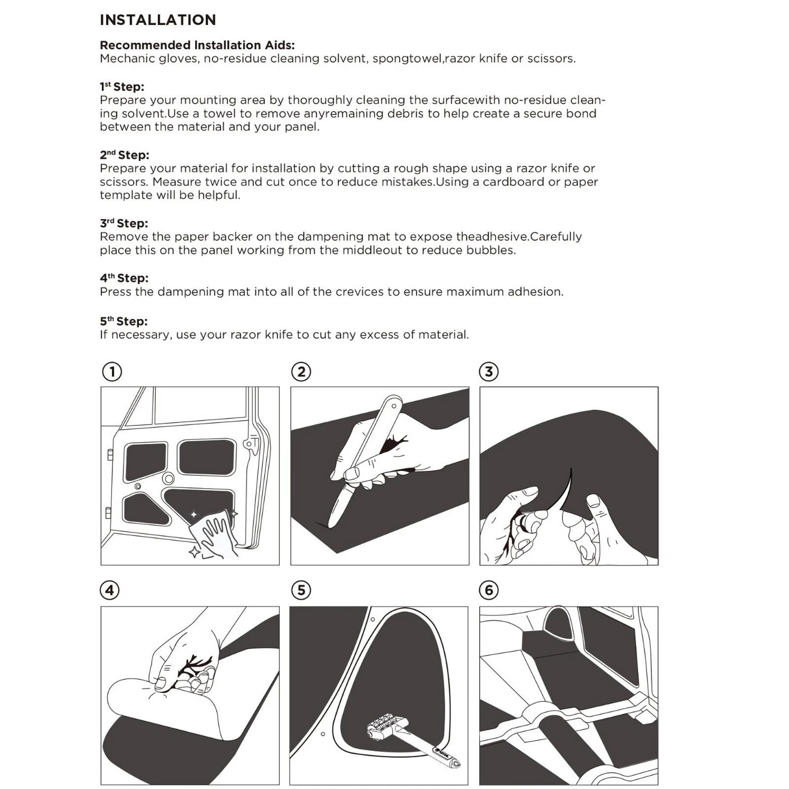 Recoil XLBK - 18″x32″ 9pcs 36sqft Car & Van Bulk Pack Sound Deadening Material