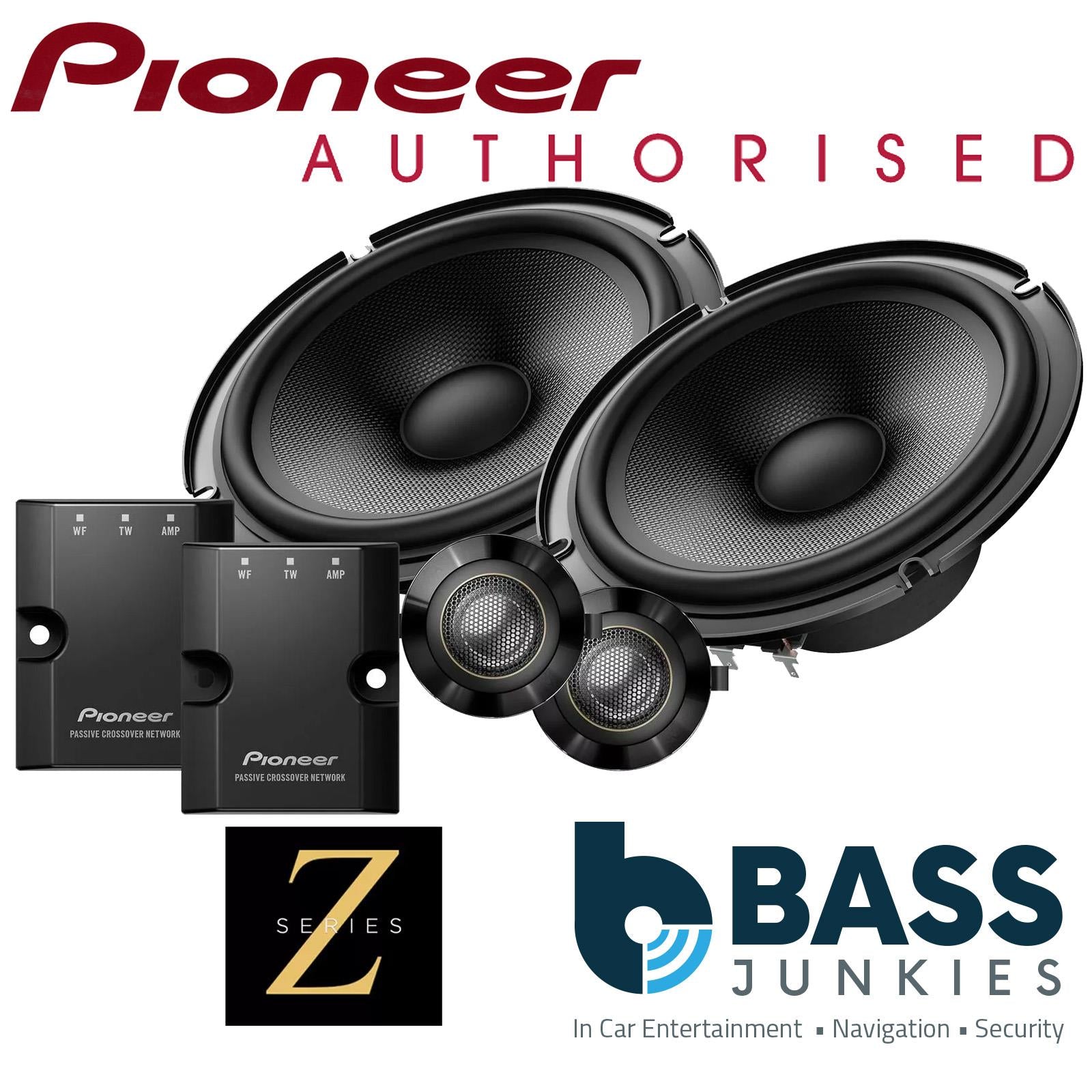 Pioneer TS-Z65C - Z Series Hi Res 600 Watts 6.5” 2-Way Component Car Door Speakers Pair