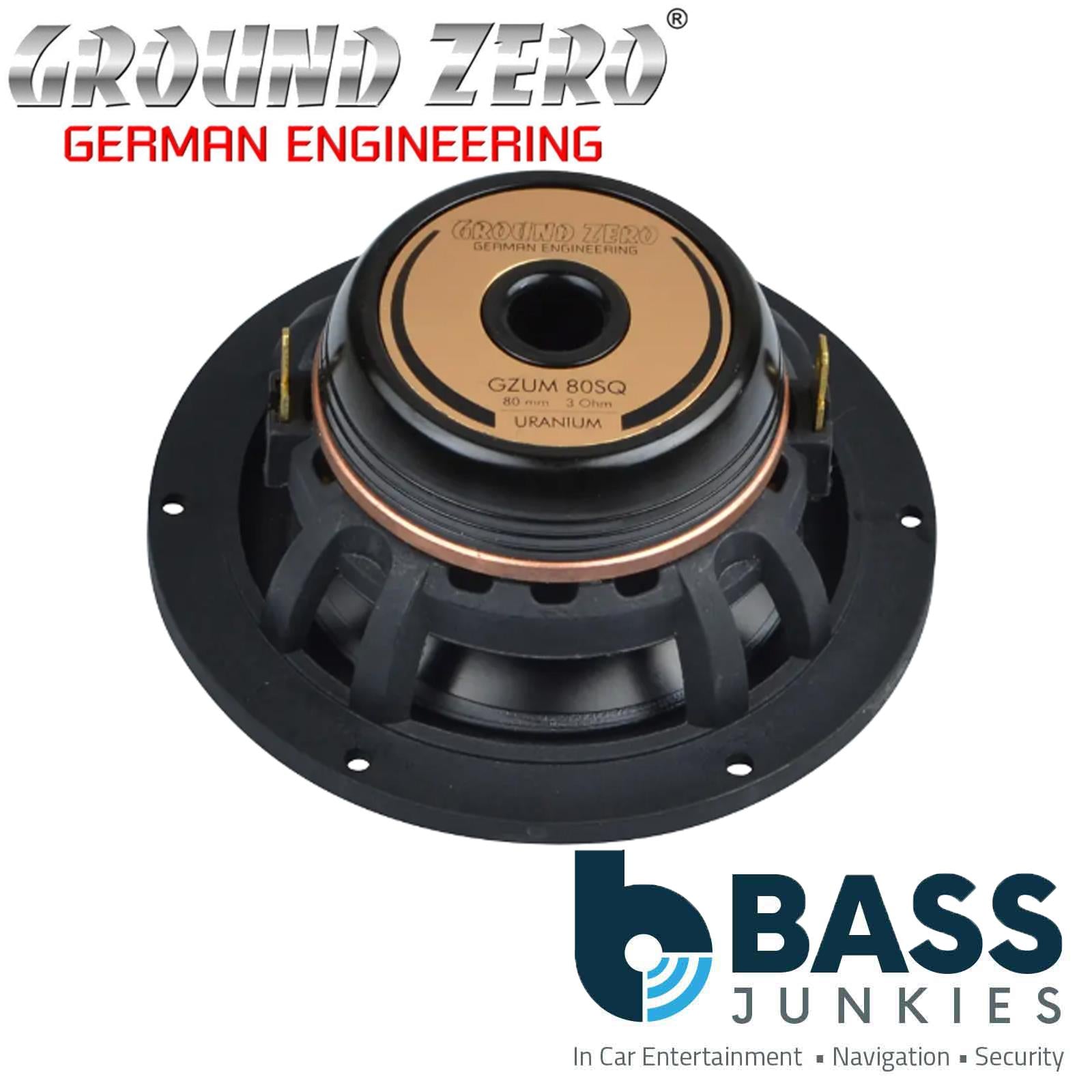GROUND ZERO GZUM 80SQ 80 mm / 3.15″ Sound Quality Midrange Speaker