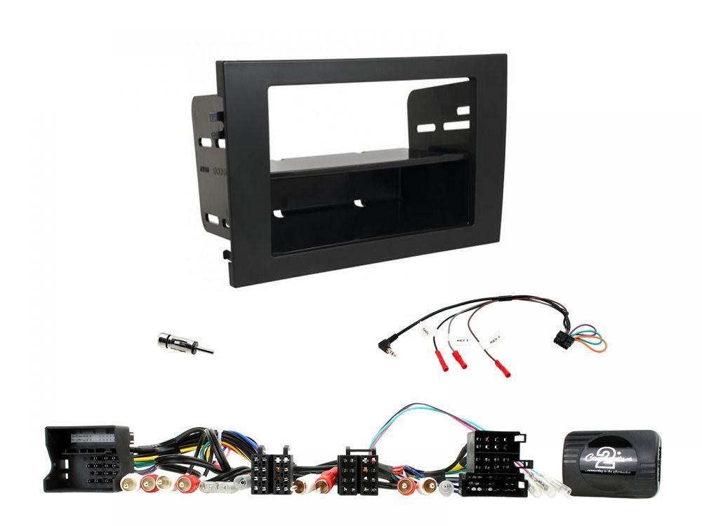 Connects 2 CTKAU09 - Audi A4 2001 - 2007 Single Din Or Double Din Facia & Steering wheel Interface Fitting Installation Kit