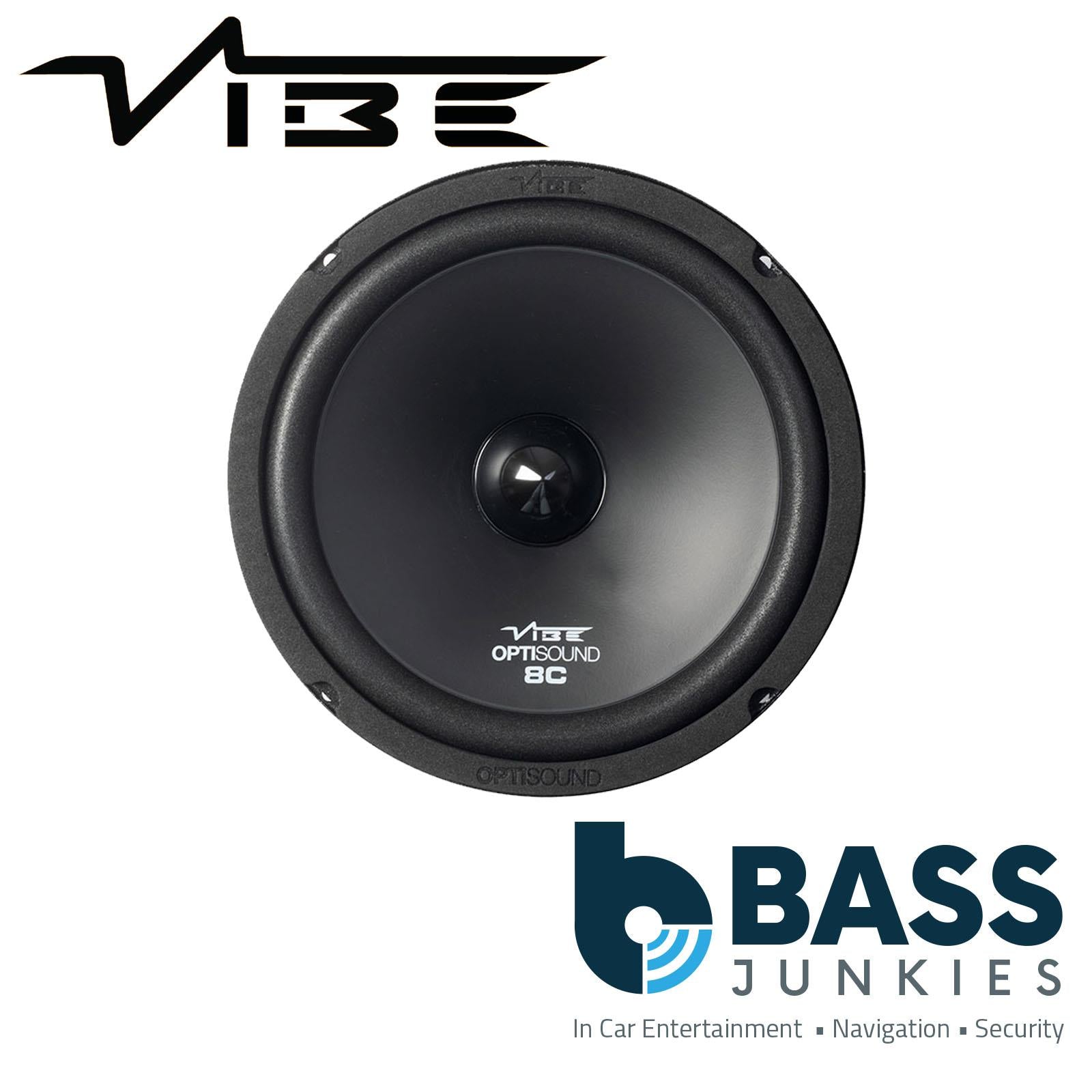 VIBE OPTI8-V9 - 600 Watts 8" Inch 20cm 4 Ohm Midrange Car Door Speakers Pair