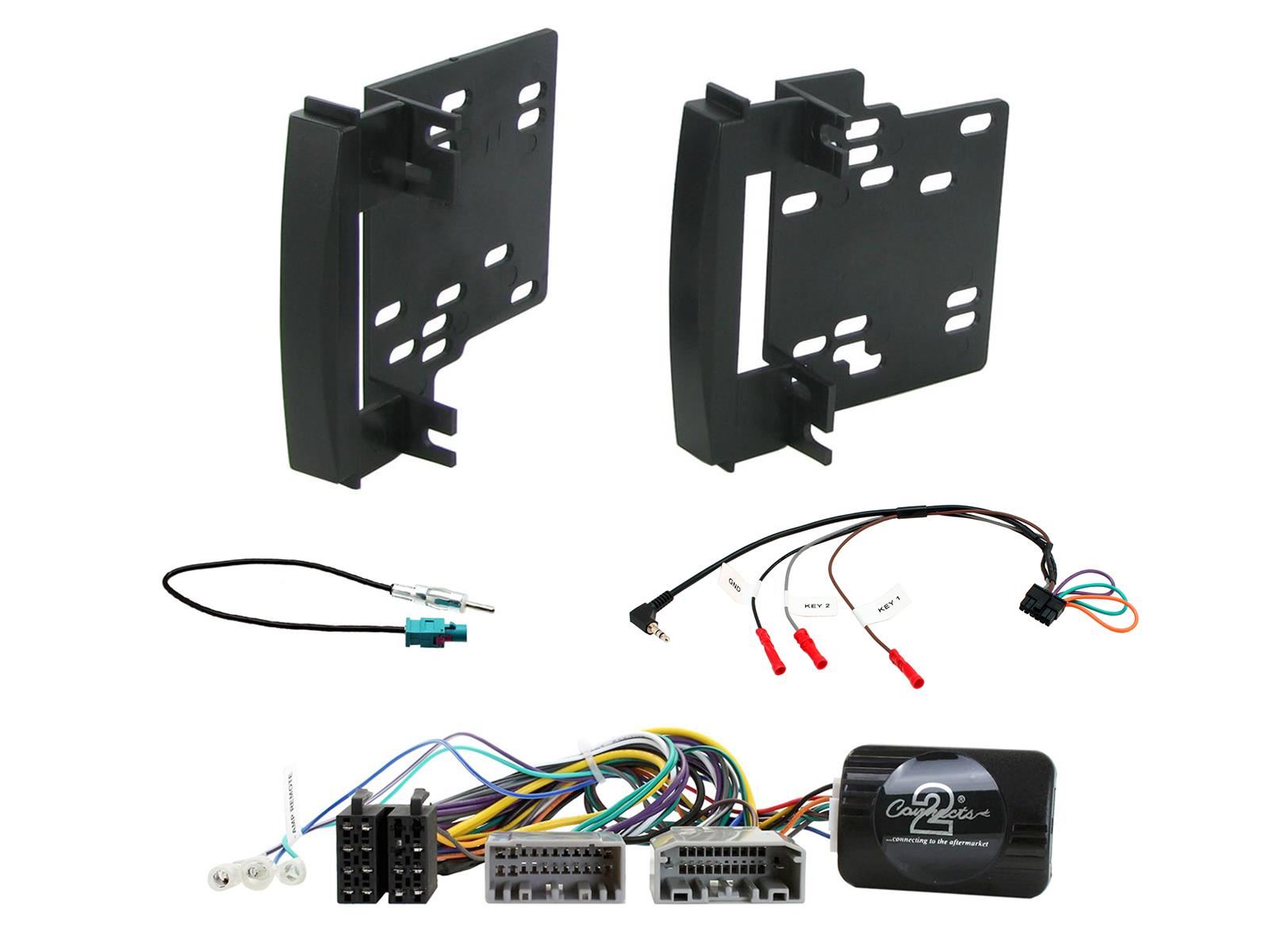 Connects 2 CTKCH02 - Chrysler Sebring 2007 - 2010 Double Din Facia & Steering wheel Interface Fitting Installation Kit