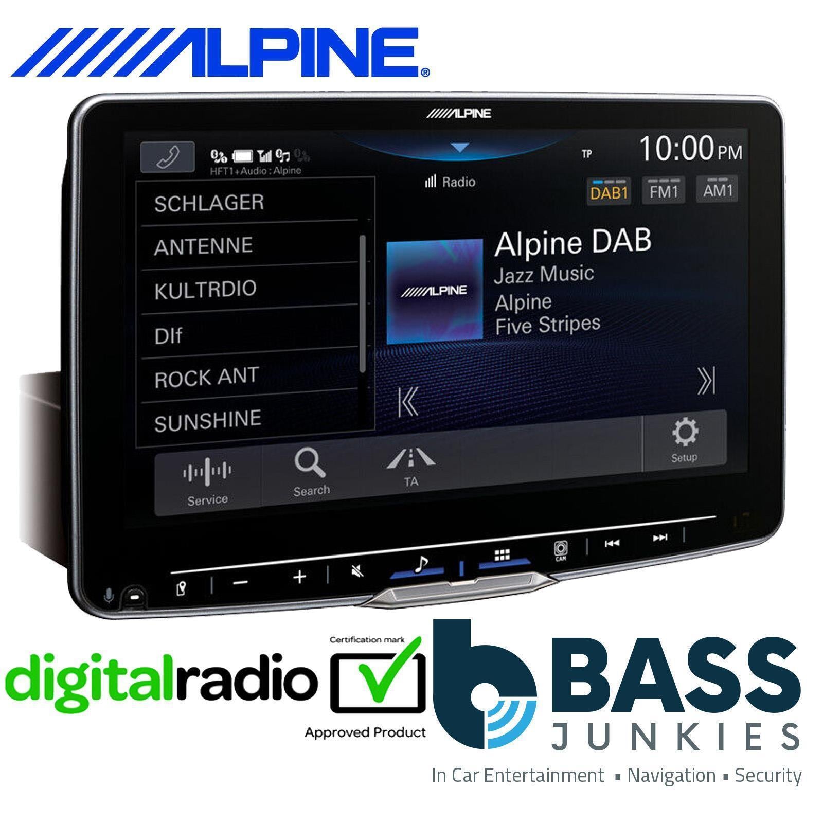Alpine Halo9 - Citroen Nemo 2008-2019 - 9” Touchscreen DAB Bluetooth CarPlay Android Spotify Waze HDMI Car Stereo & Fascia Fitting Kit