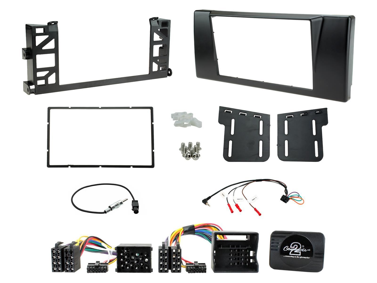 Connects 2 CTKBM04 - BMW 5 Series E39 1996 - 2004 Double Din Facia & Steering wheel Interface Fitting Installation Kit