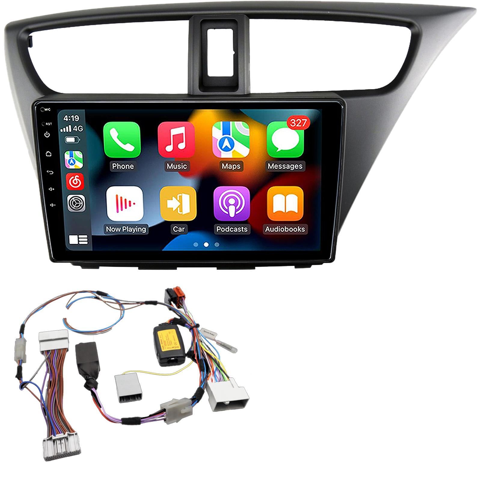 UPGRADED 9" CarPlay Android Car Stereo & Fitting Kit For  Honda Civic 2012 Onwards