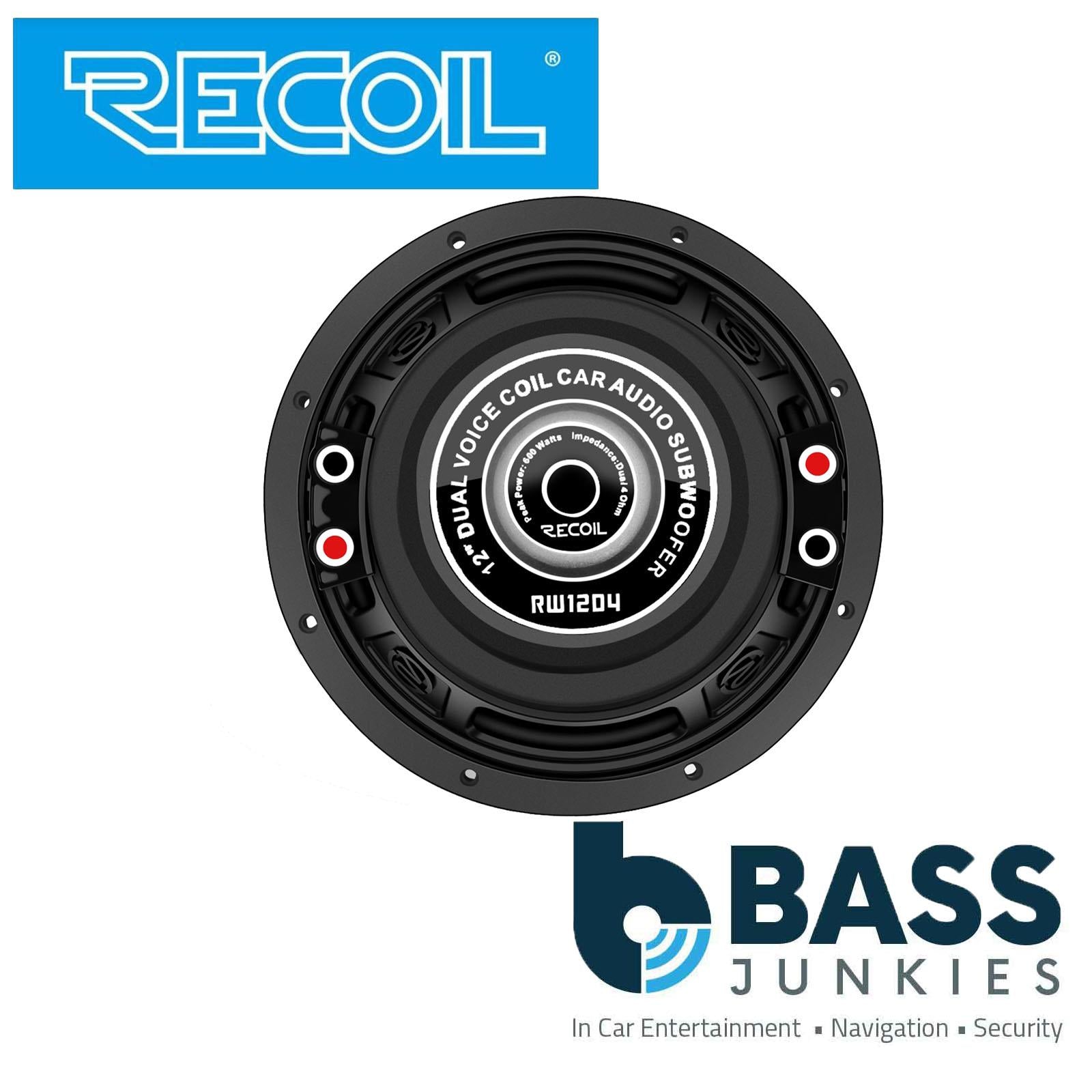 Recoil RW12D4 - 600 Watts 12" Inch 30cm Dual Voice Coil 4-Ohm Car Sub Subwoofer