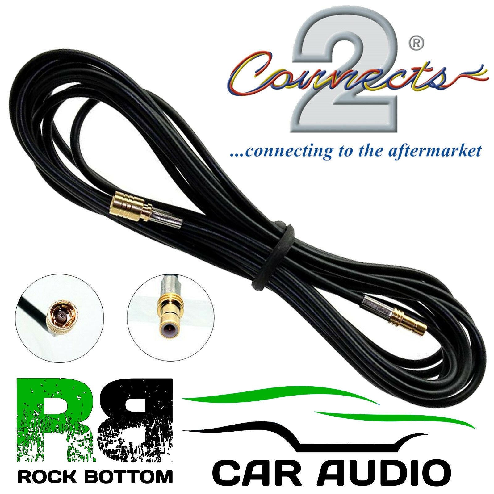 Connects2 CT27AA128 - DAB 3 Meter Extension SMB Female to SMB Male Car Stereo Aerial Adaptor