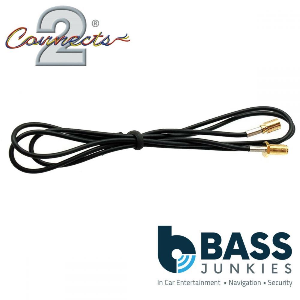 Connects2 CT27AA124 - DAB 1 Meter Extension SMA Female-SMB Female Car Stereo Aerial Adaptor