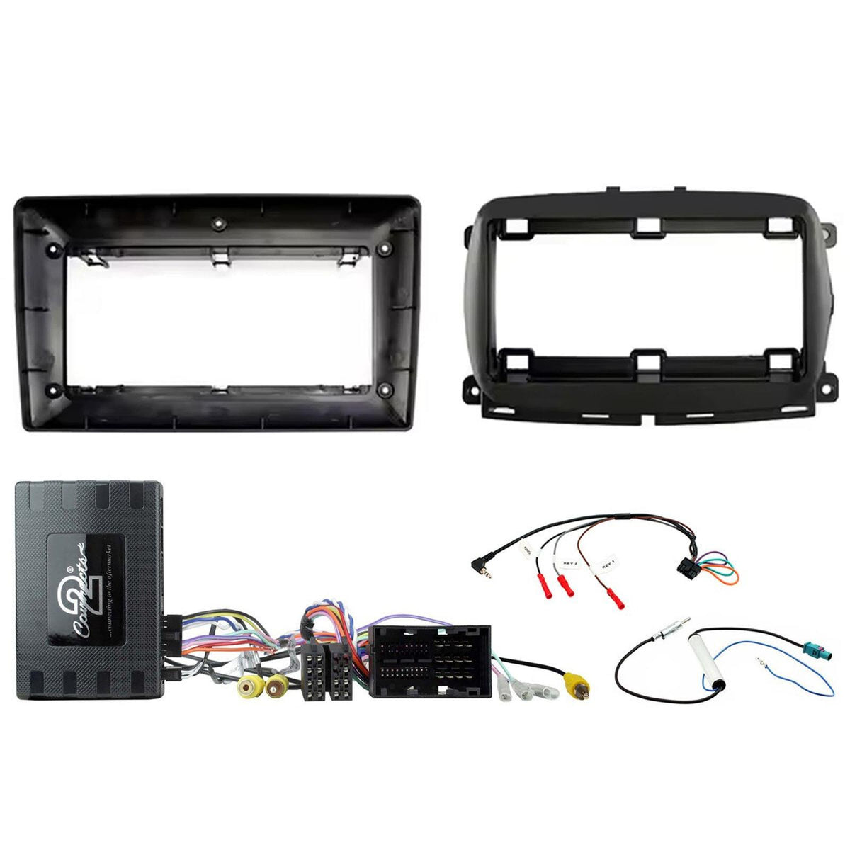 9" Android Car Radio Fascia Panel & Interface for Fiat 500 2015 - 2020