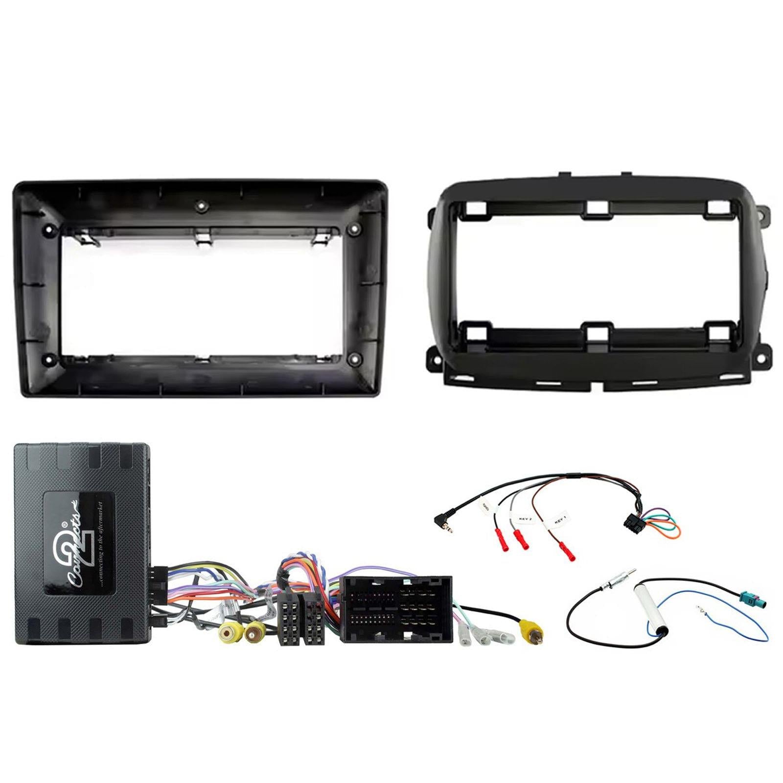 9" Android Car Radio Fascia Panel & Interface for Fiat 500 2015 - 2020