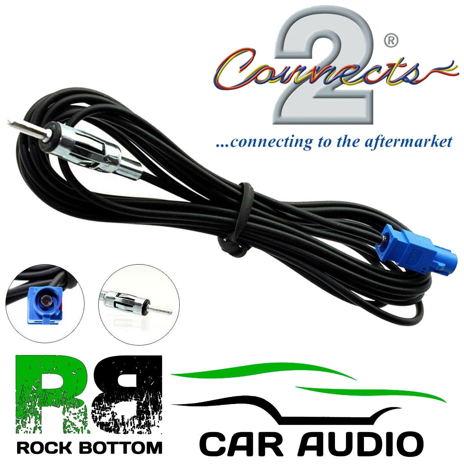 Connects2 CT27AA107 5M Extension Fakra Male Din To Male Car Stereo Antenna Adapter Aerial