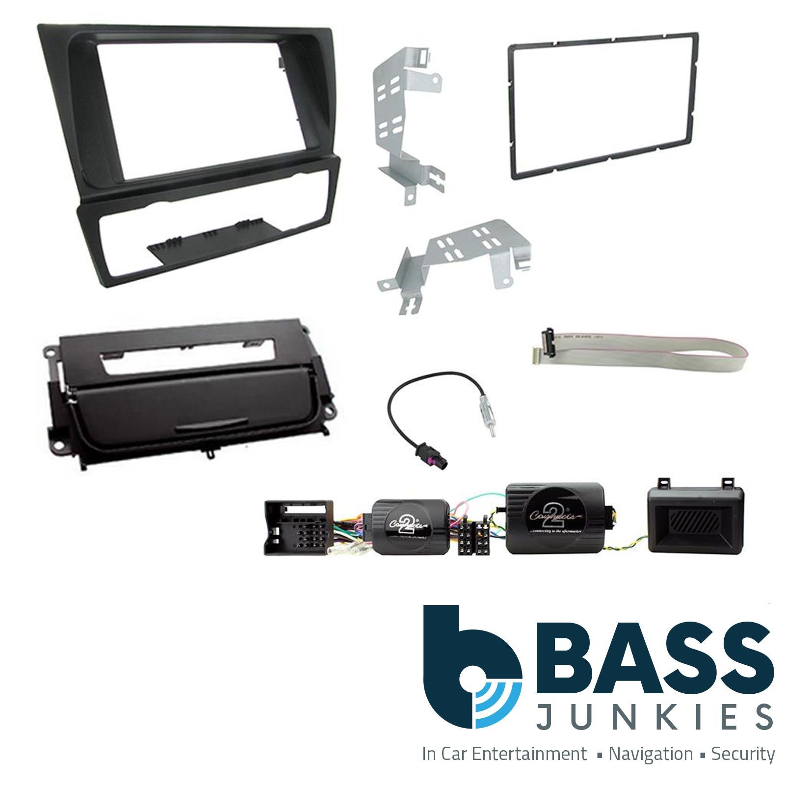 Connects2 CTKBM14 BMW 3 Series E90/ E91/E92/E93 Car Stereo Double Din Fascia & SWC Kit