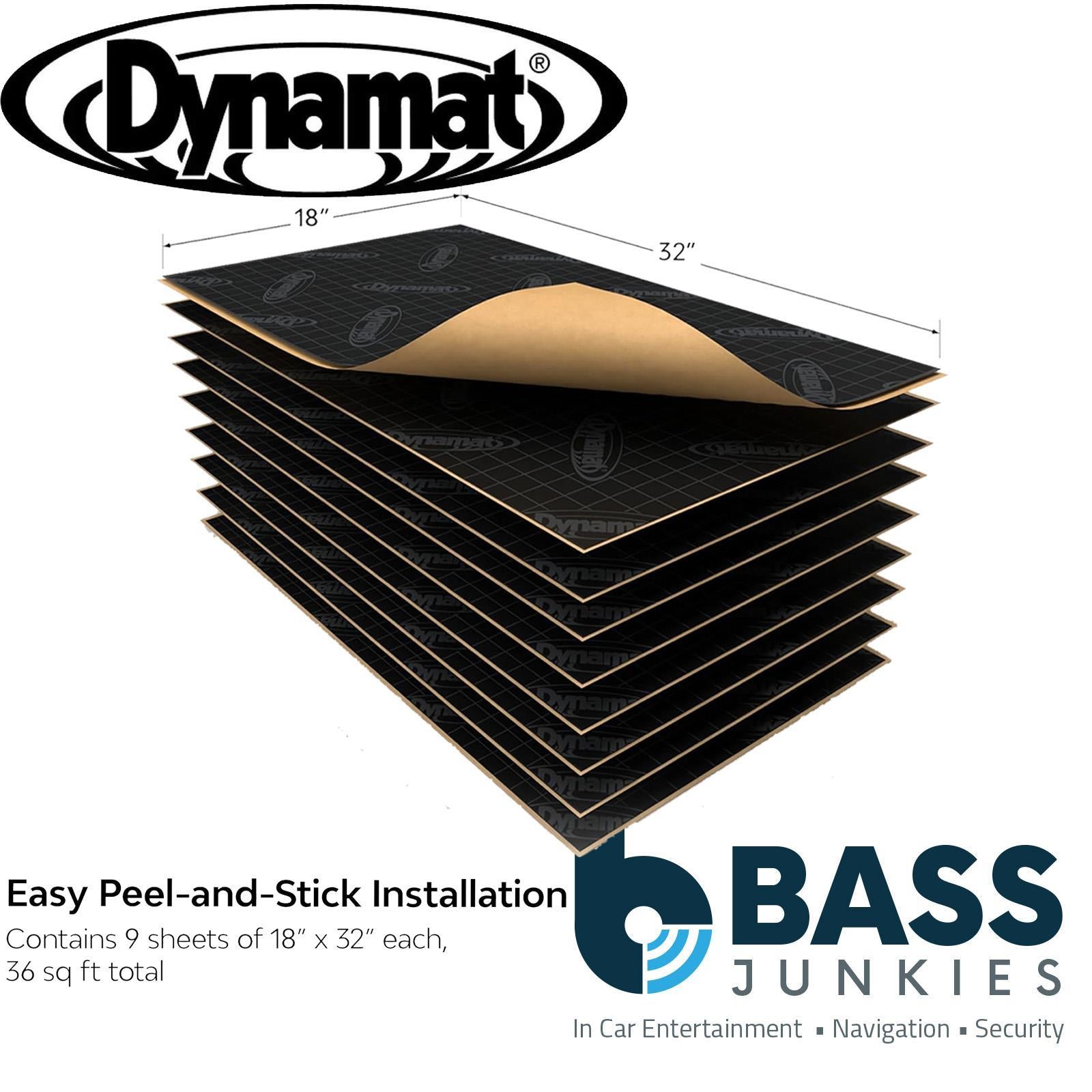 Dynamat 10455 18" x 32" x 0.067" Thick Self-Adhesive Sound Deadener with Xtreme Bulk Pack, (Set of 9) Automobile Vehicle