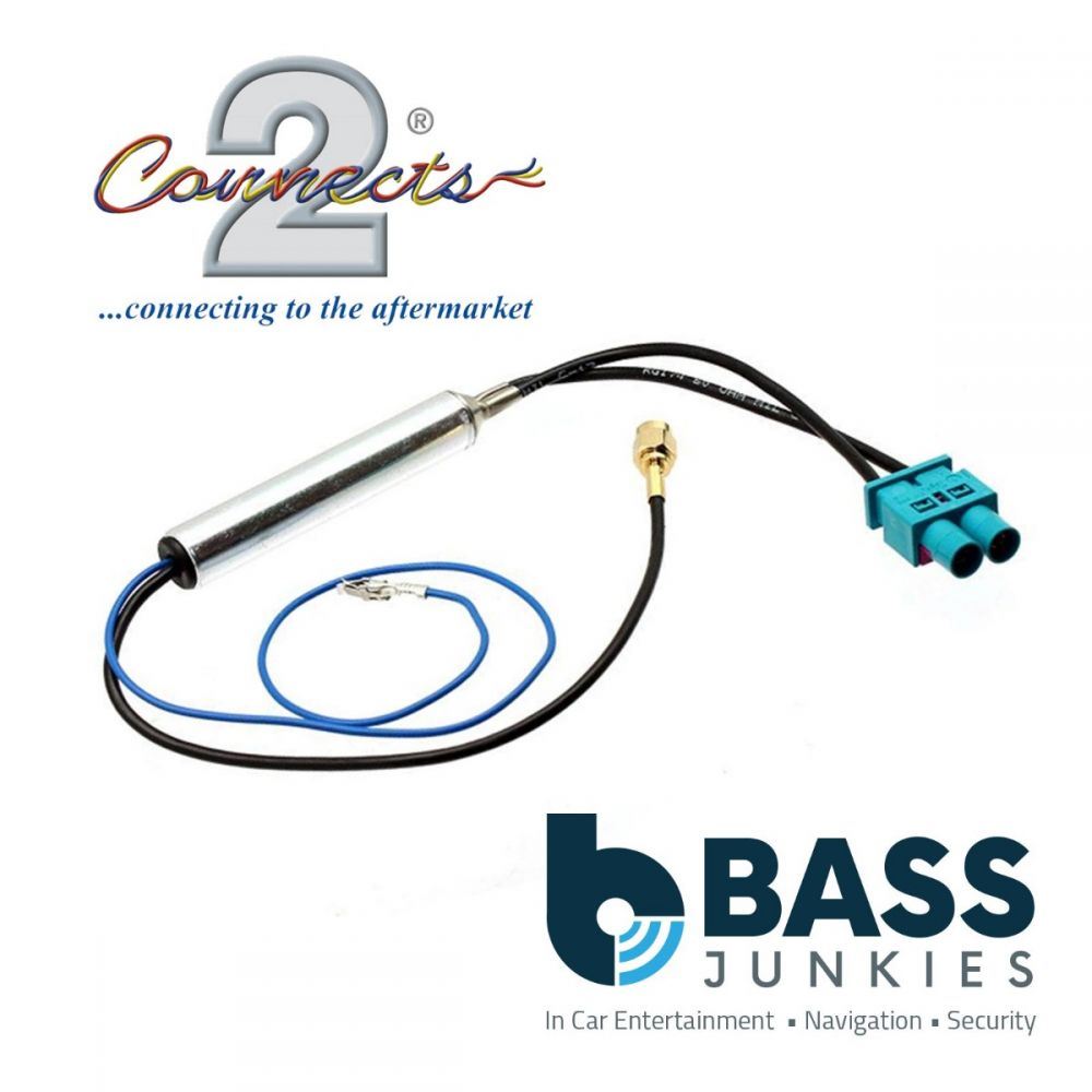 Connects2 CT27AA112 Double Male Fakra to SMA Male Car Stereo Radio Aerial Antenna