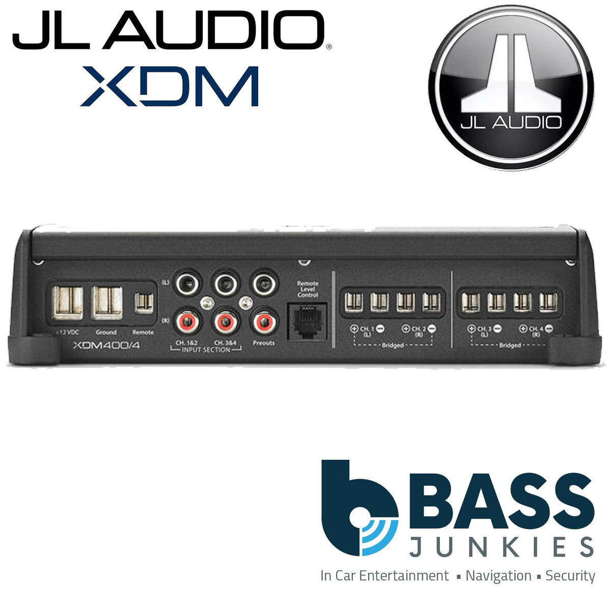 JL Audio XDM400/4 - XDM Series Class D 4 Channel Amp 400 Watts Car Amplifier