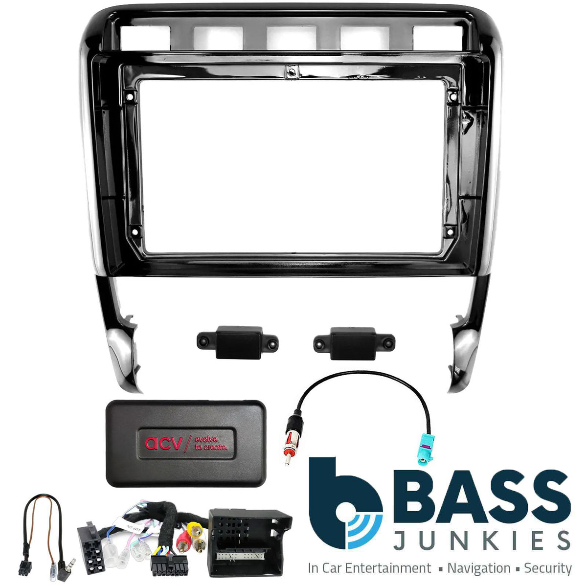 For Porsche Cayenne 2009 On 9" Android Fascia & CAN Bus MOST Amplified Fitting Kit
