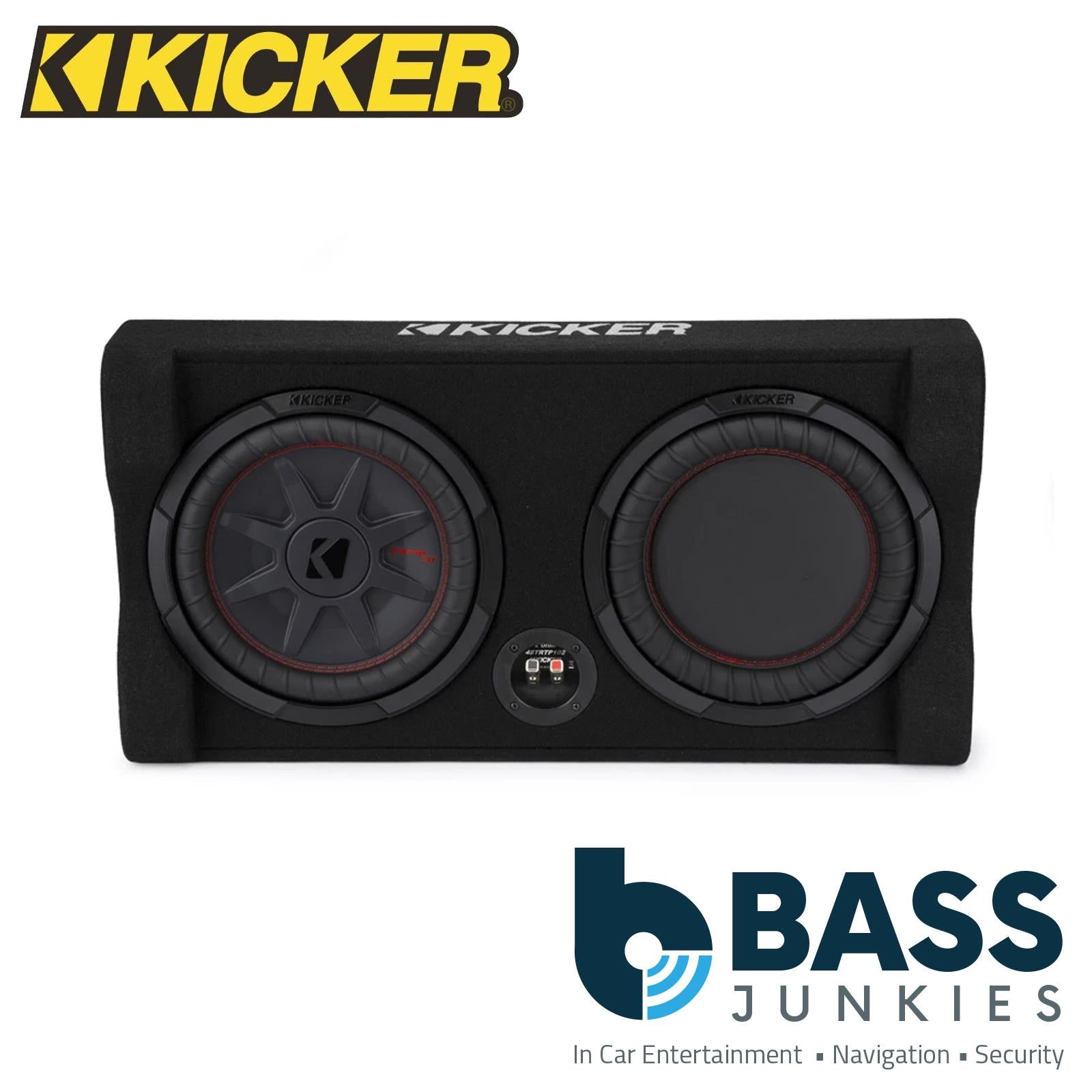 Kicker 48TRTP102 - 800 Watts 10" CompRT Down Firing Car Sub Subwoofer Enclosure 2 Ohm