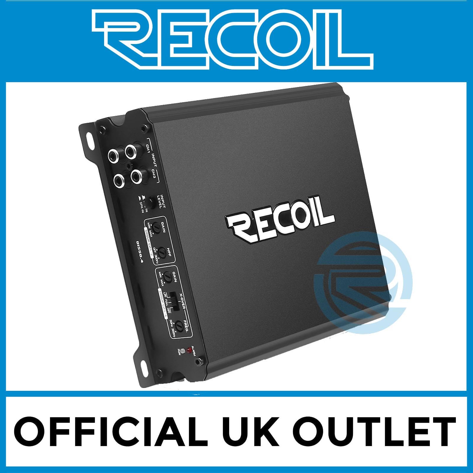 Recoil DI550.4 - 1040 Watts 4-Channel 2-4 Ohm Stable Class-D Car Amp Amplifier