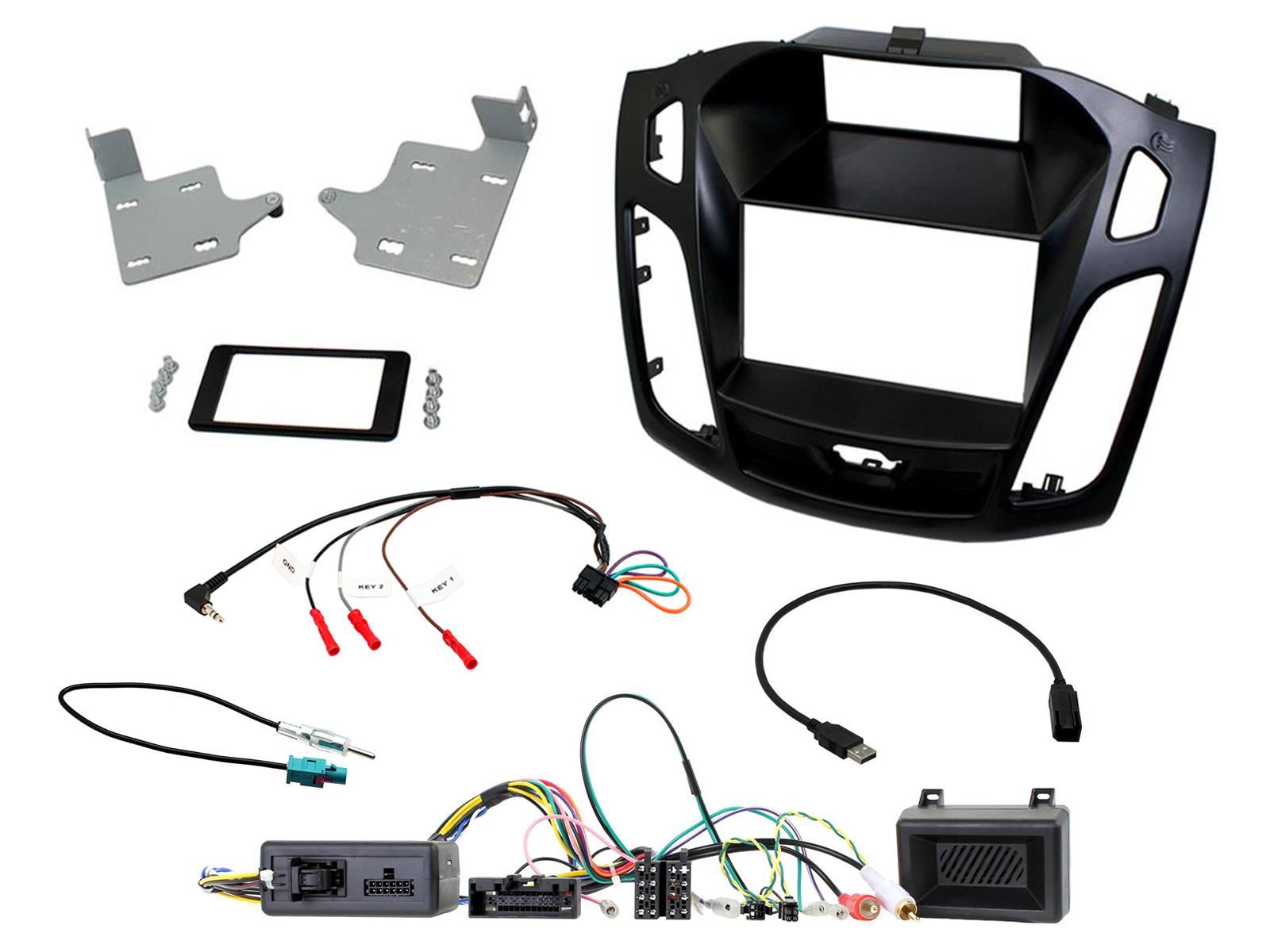 Connects2 CTKFD64 Ford Focus 2015 On Double Din Car Stereo Fascia & Steering Wheel Kit