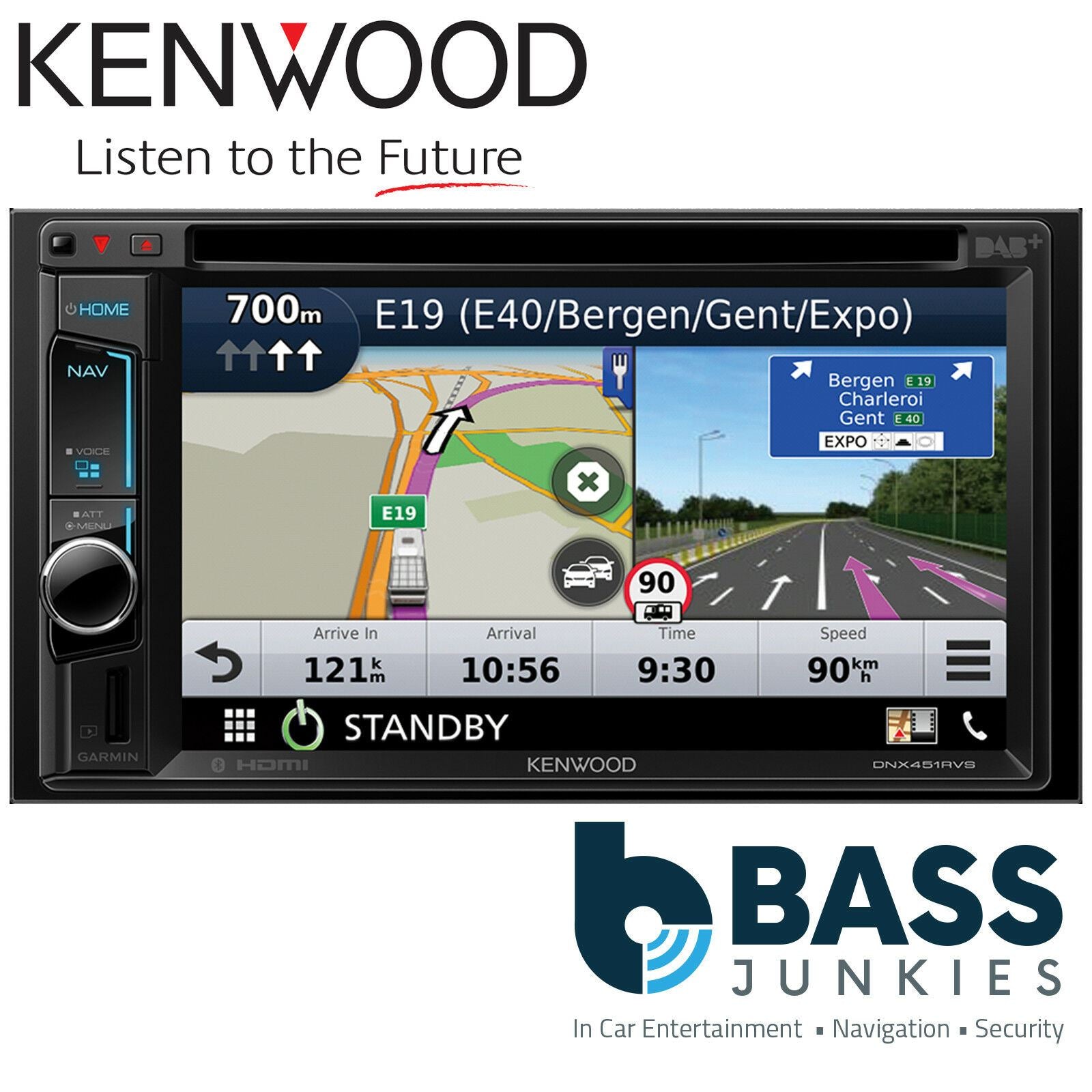 Kenwood DNX-451RVS 6.2'' Bluetooth DAB GPS MP3 USB CarPlay Car Stereo Screen Player