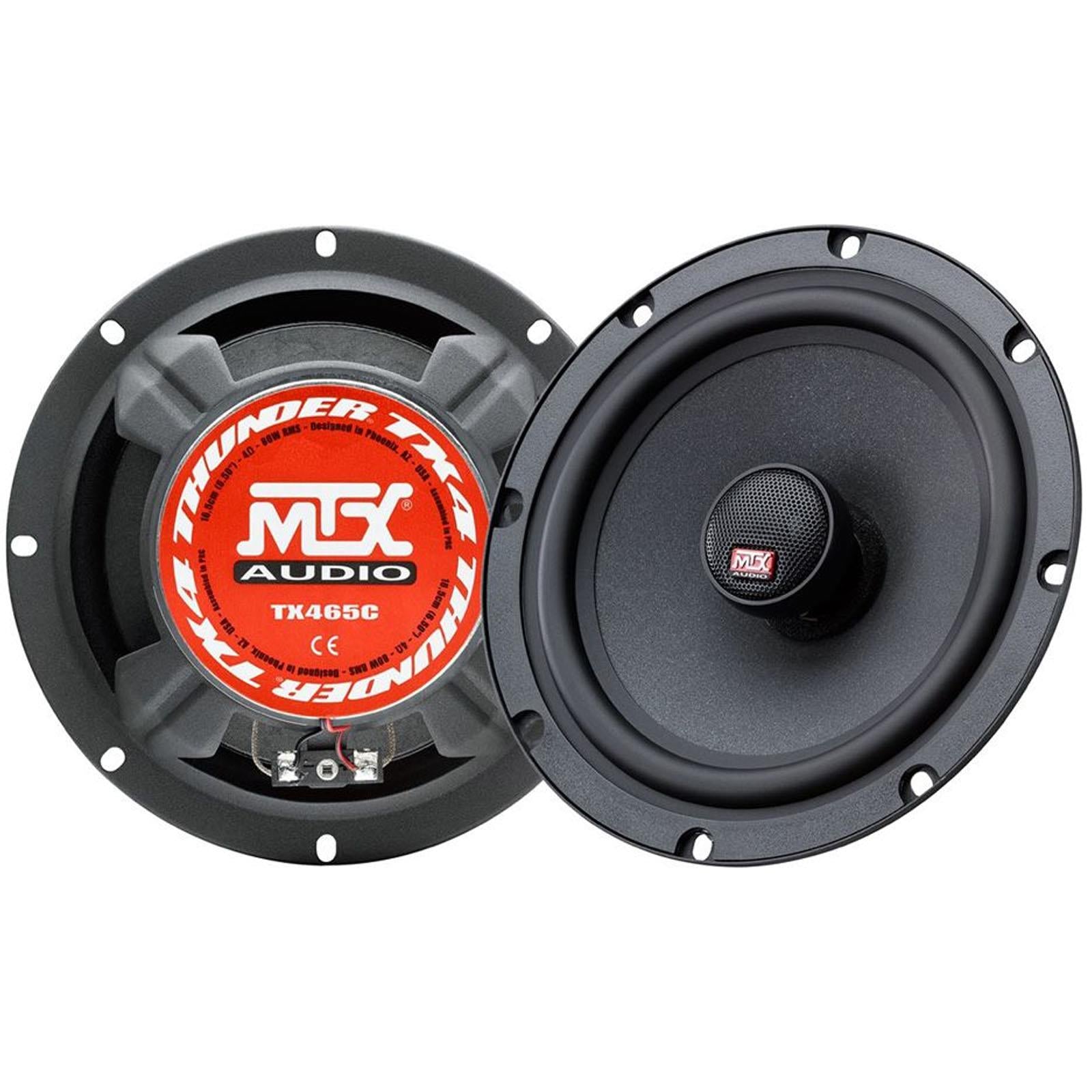 MTX TX465C - 6.5" 555W 2-Way Coaxial Car Door Speakers Pair