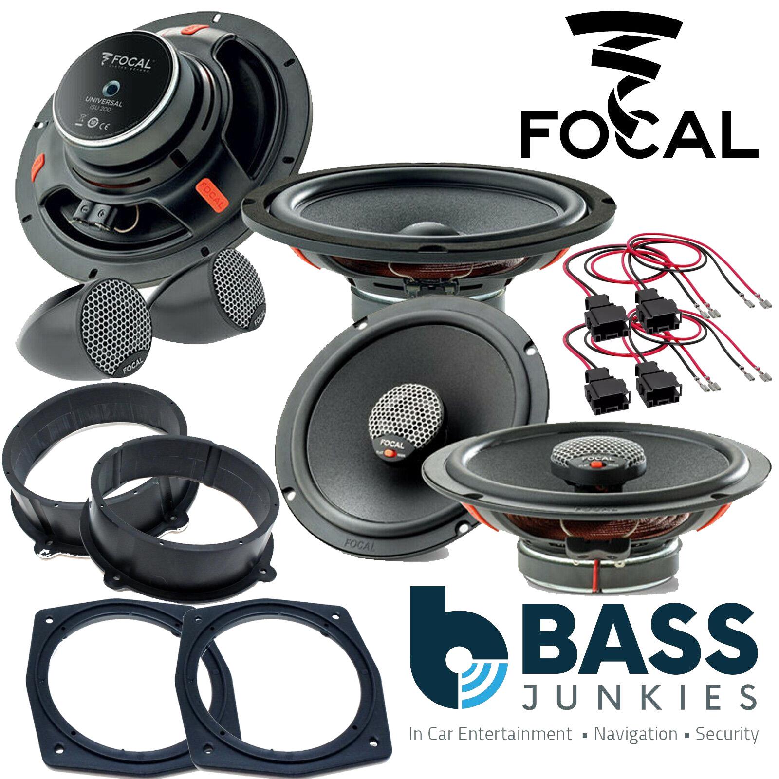 Audi TT MK2 2007 - 2014 -  8" Focal Front Door & 6.5" Rear Side Car Speaker Upgrade Fitting Kit