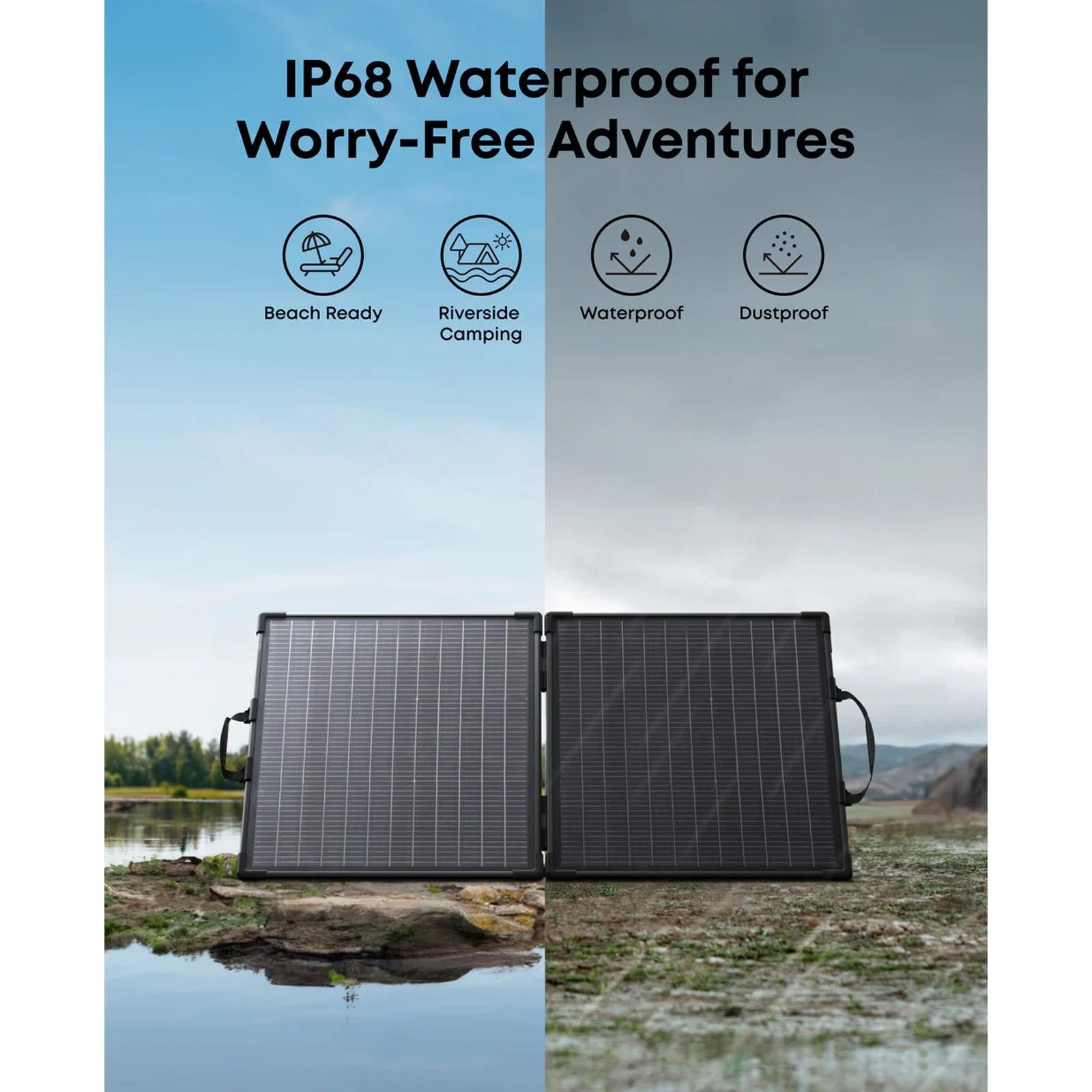 Anker SOLIX - PS100 100 Watt Foldable Portable Solar Panel for Portable Power Stations