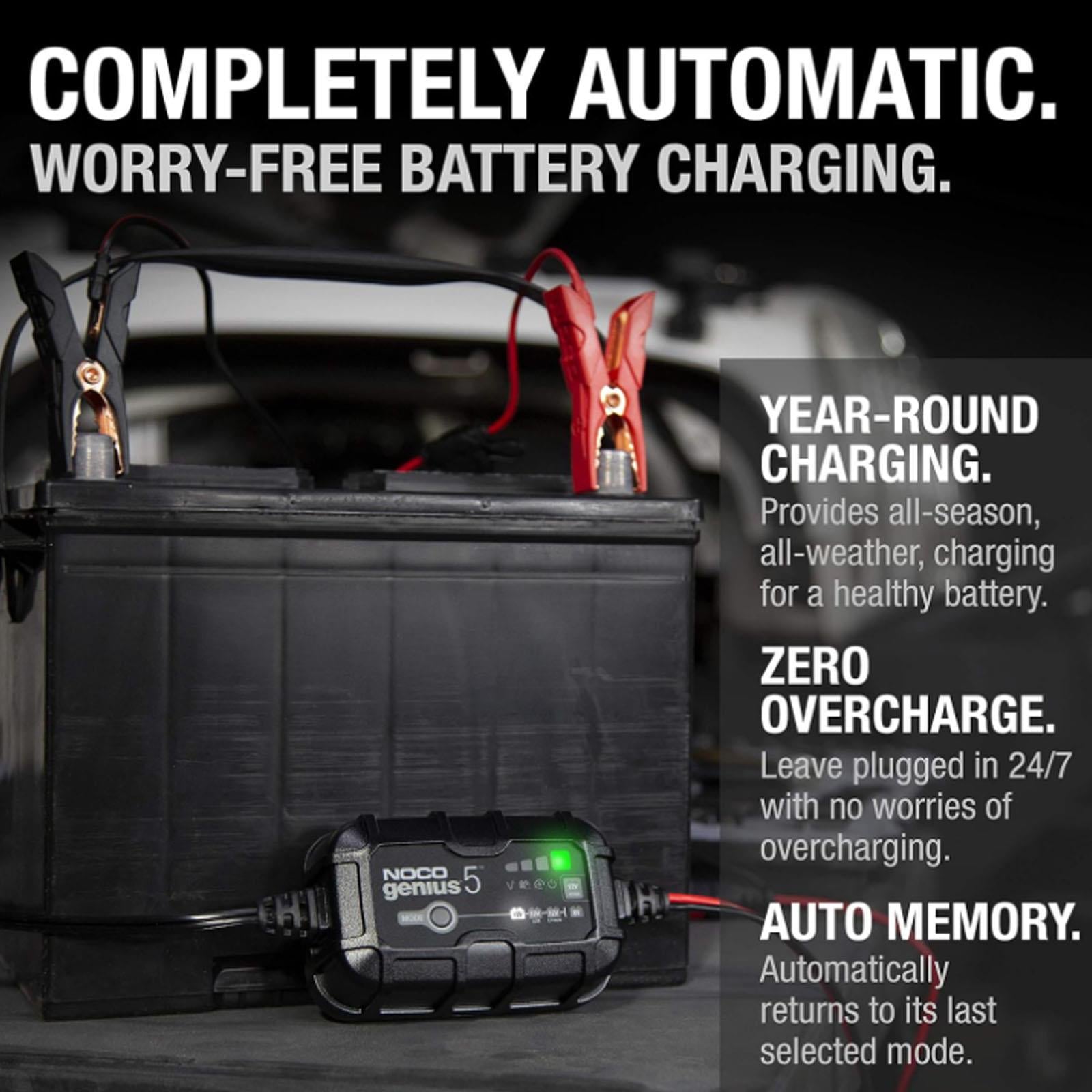 NOCO GENIUS5UK - 5A Smart Battery Charger 6V 12V Lithium AGM EFB Gel