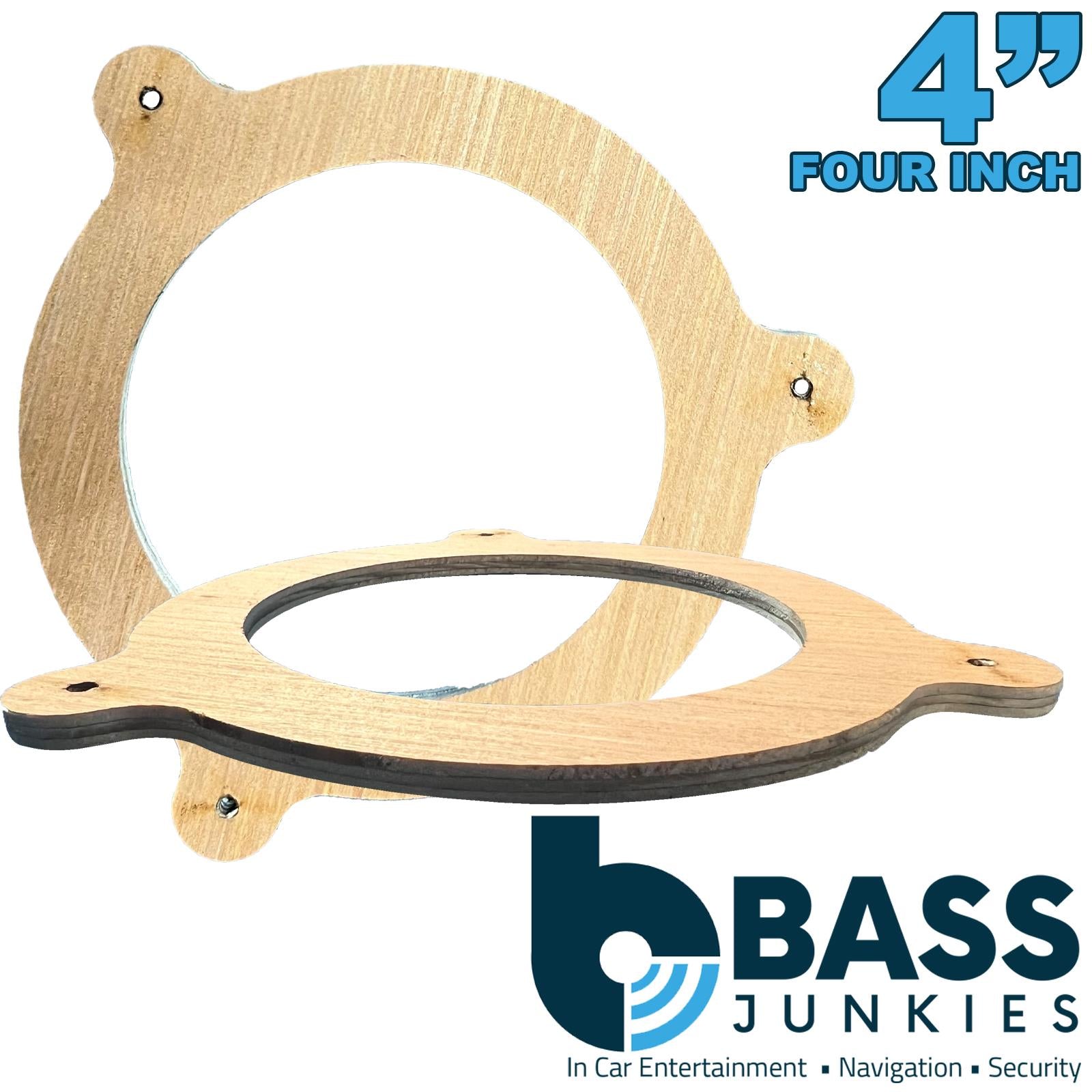 BMW 3-Series E46 1998-2006 (Convertible) 4" (10cm/100mm) Rear Plywood Car Speaker Brackets Pair