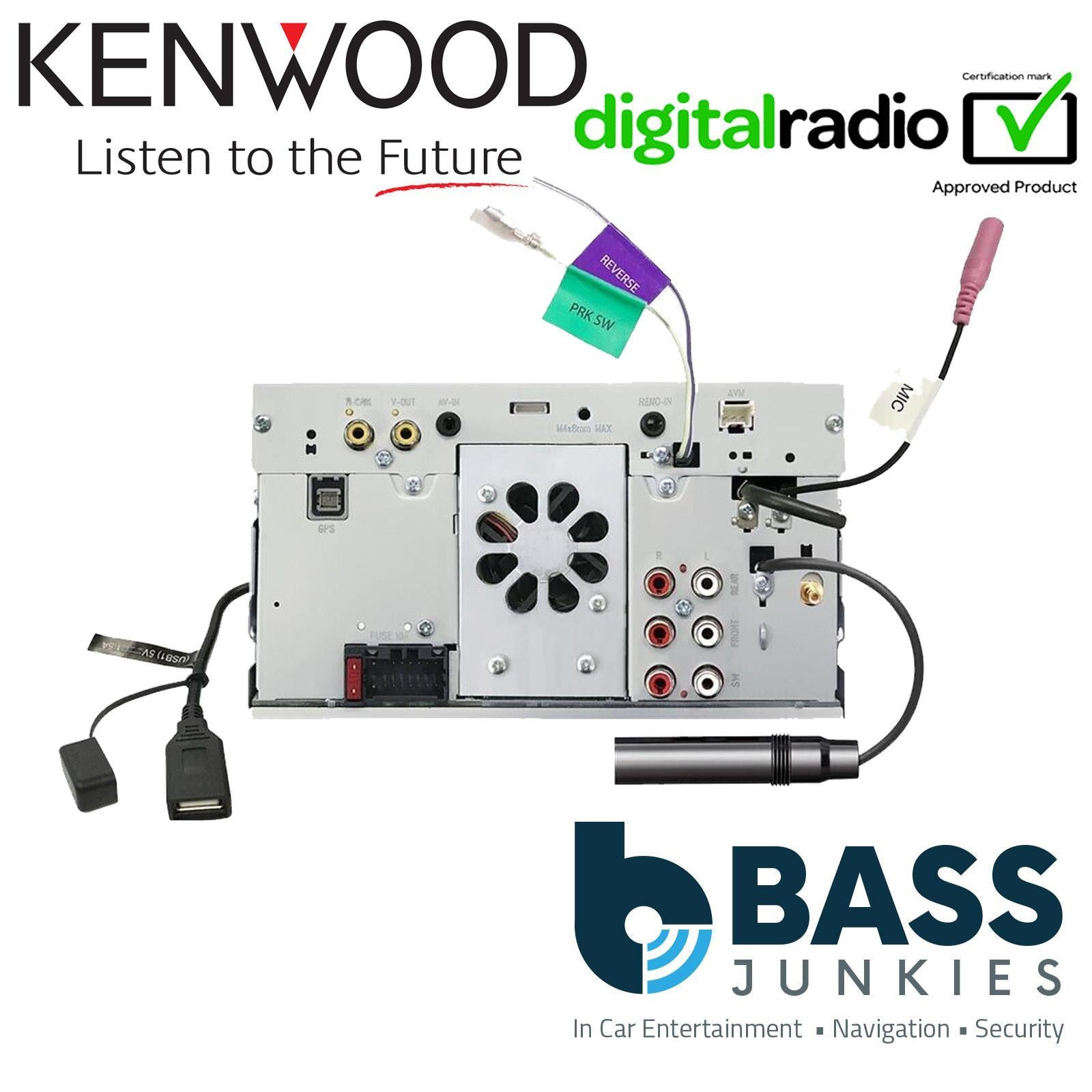 Kenwood DMX7722DABS DAB+ Bluetooth Wireless CarPlay & Android Car Stereo