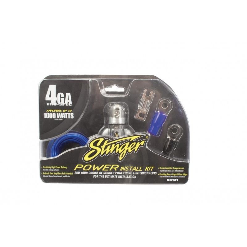 Stinger SK141 4 Gauge Car Installation Kit With MIDI Fuse Holder