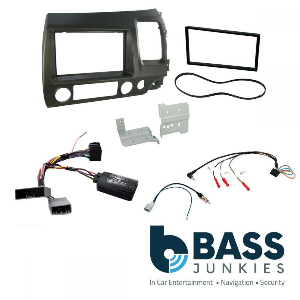 Connects2 CTKHD02 Honda Civic 2006 Onwards Double Din Car Stereo Facia Steering Wheel Stalk Interface Kit