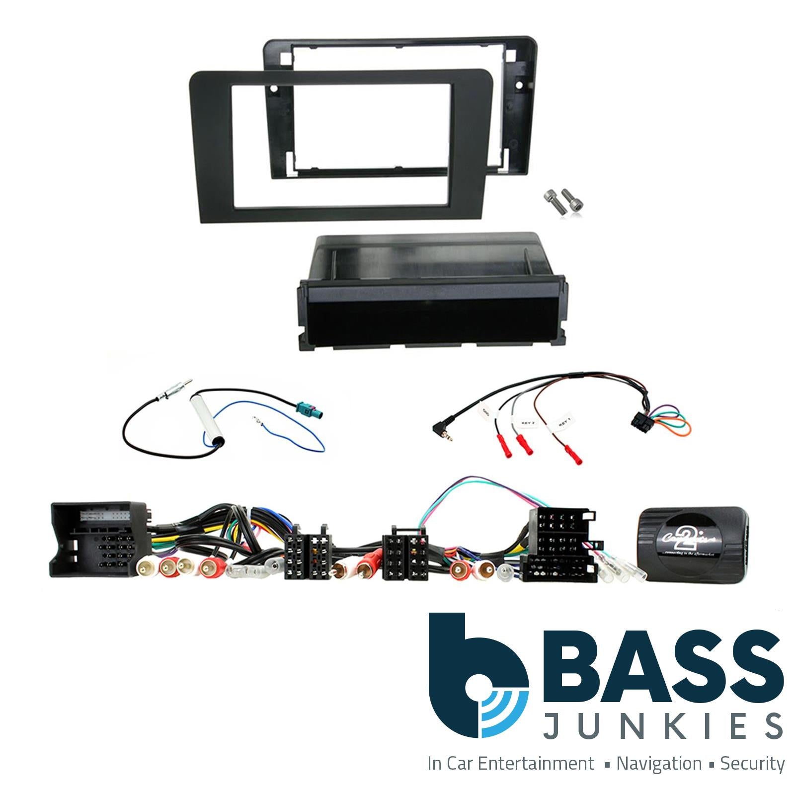 Double Din Stereo Fitting Kit + Steering Controls to fit Audi A5 2008-15