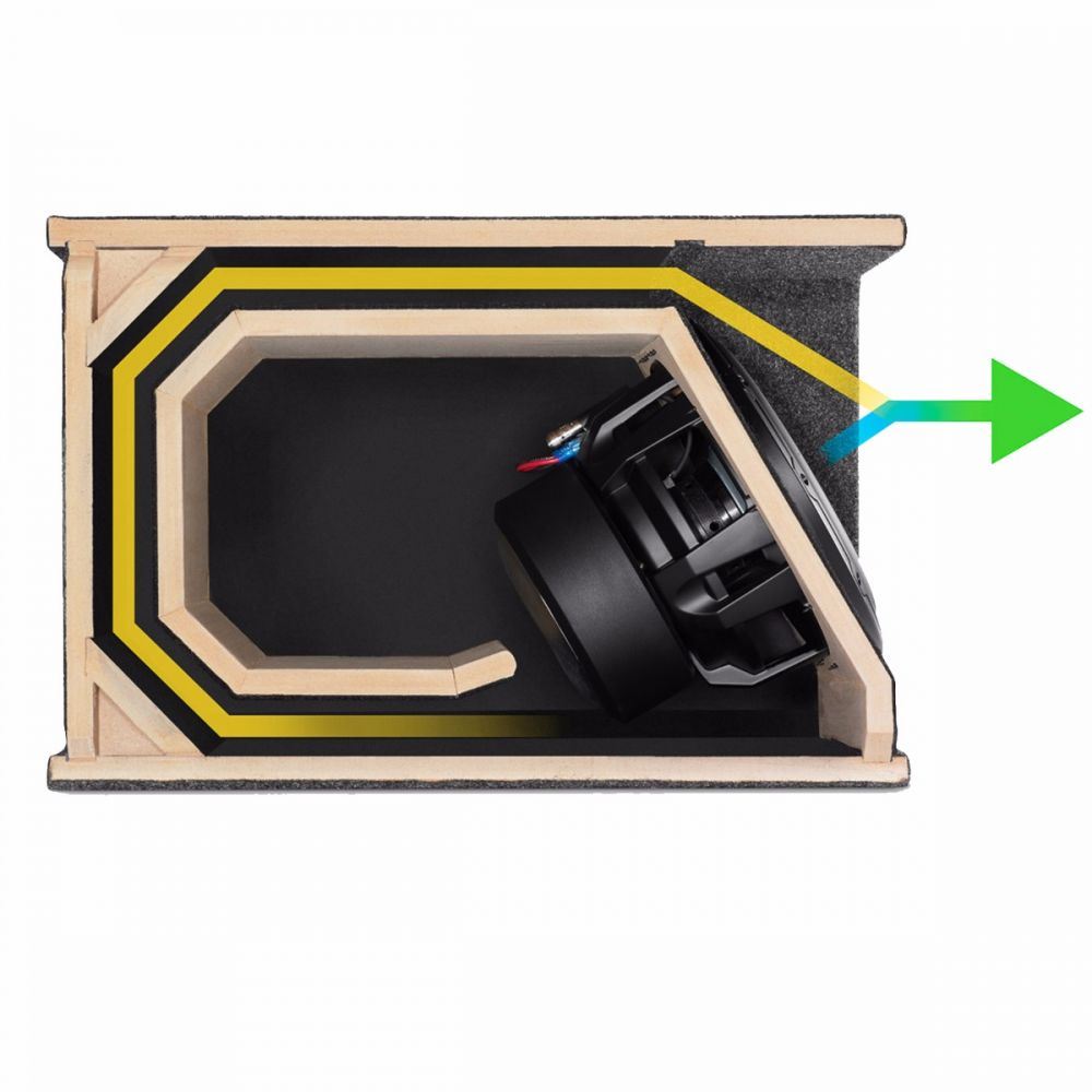 JL Audio HO112-W6V3 - HO Wedge Ported Enclosure with Single 12" Inch 600 Watts Driver (12W6v3-D4)