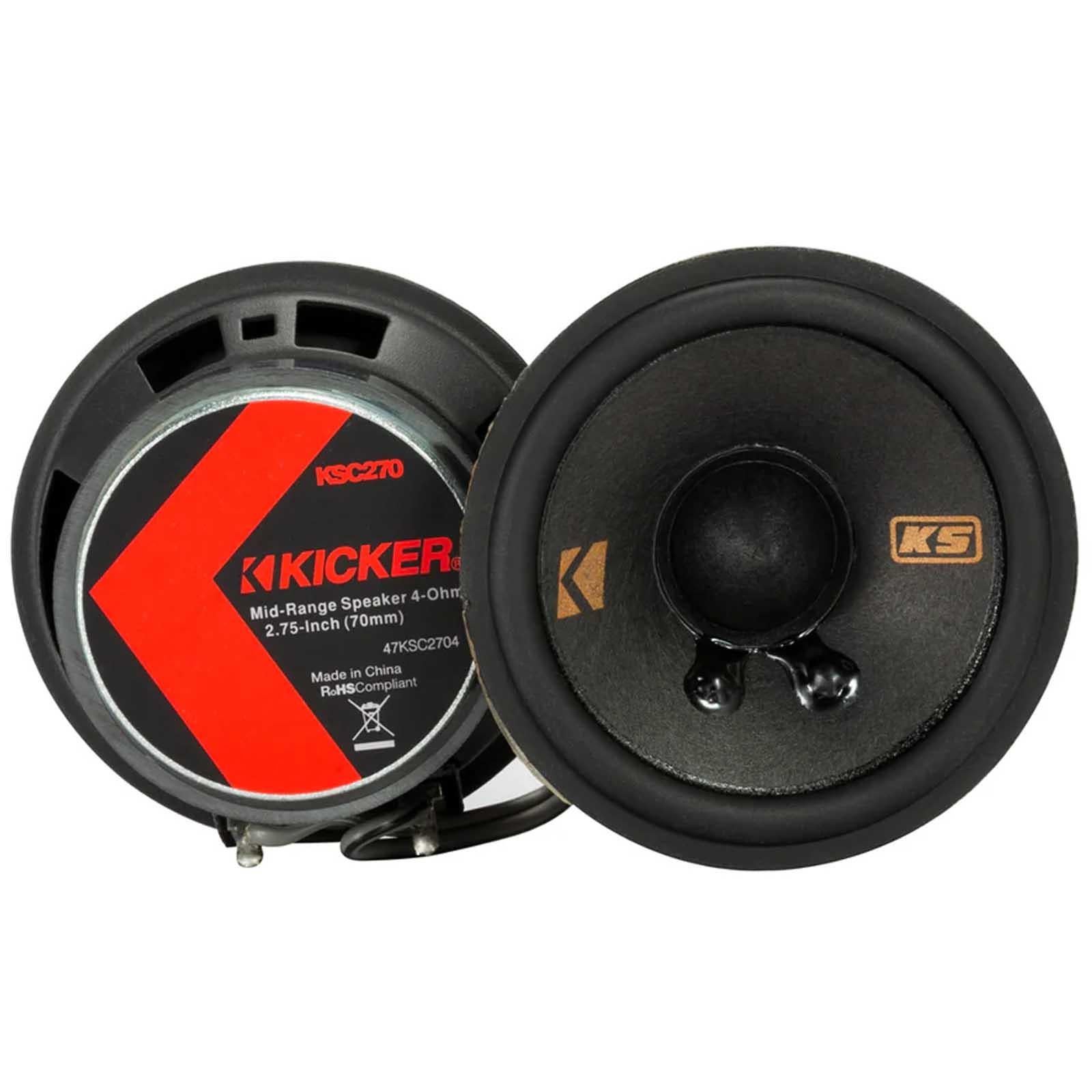 Kicker 51KSC2704 - 2.75" 100 Watts KS Series Factory Upgrade Speakers Pair