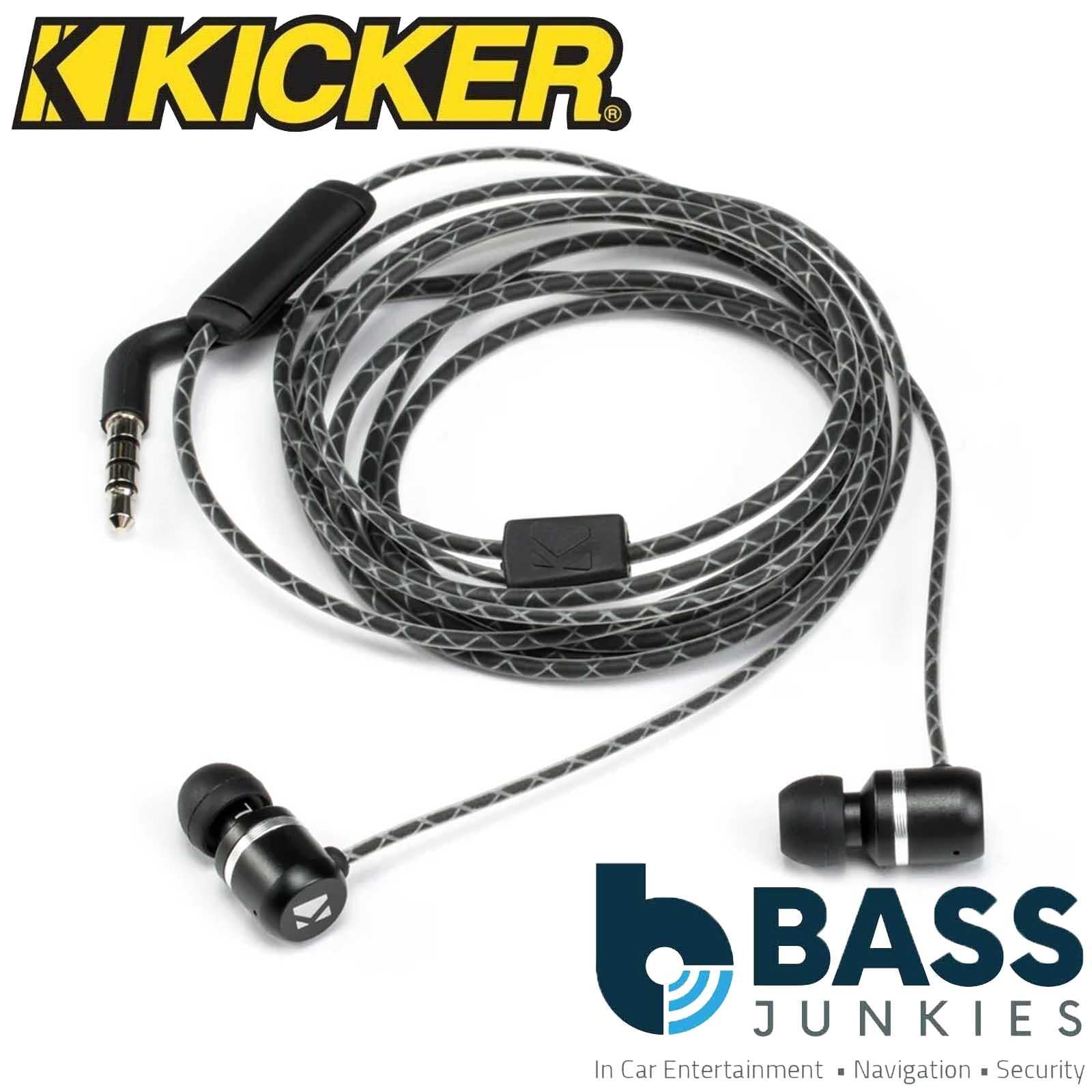 Kicker 46EB94 - Microfit In-Ear Earphones With Mic Remote 3.5mm Headphones