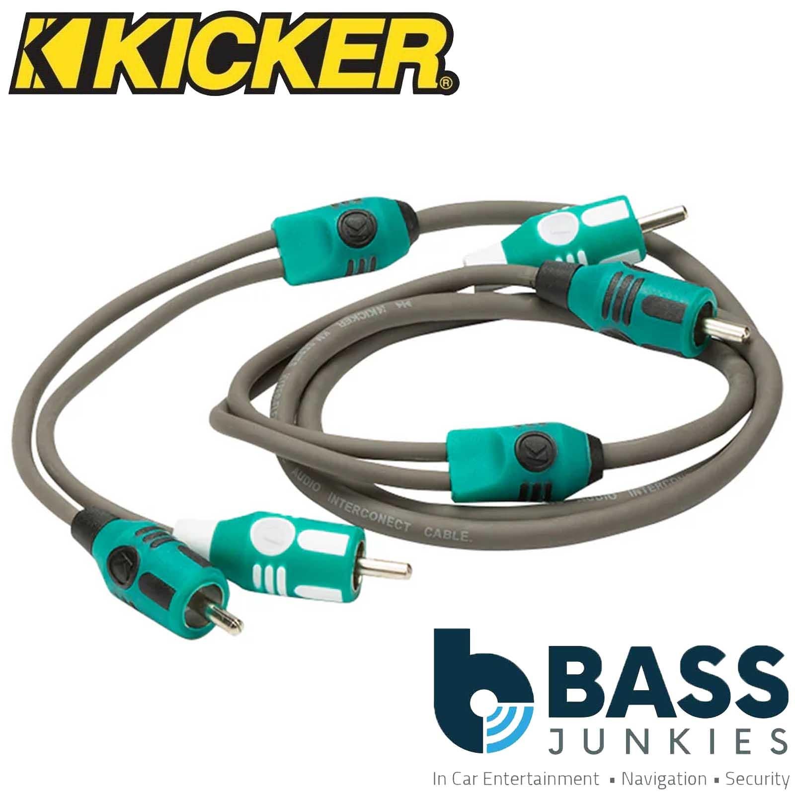 Kicker 47KMI1 - 1 Metre Marine 2 Channel RCA Interconnect Cable OFC