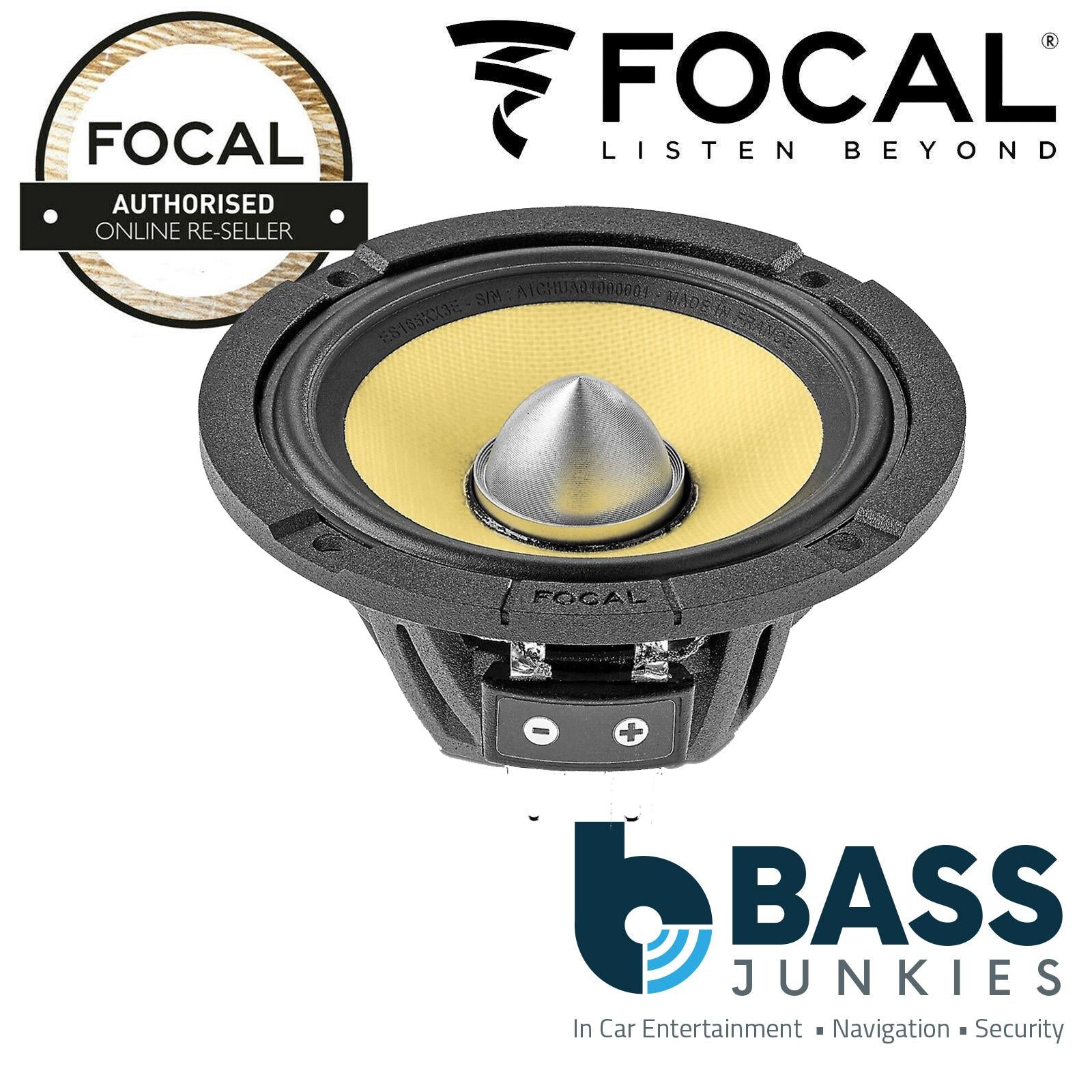 Focal ES165KX3E - 6.5" 240 Watts 3 Way Car Door Dash Component Kit Speakers