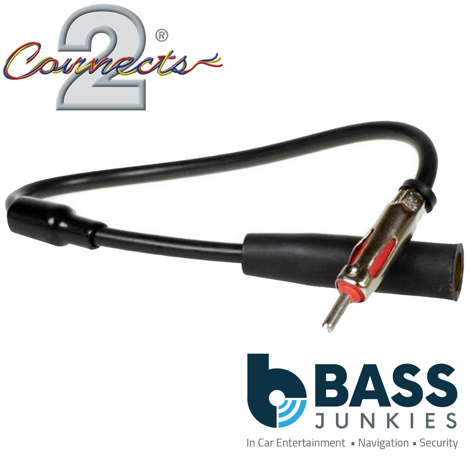 Connects2 CT27UV91 - 20cm Car Radio Stereo Aerial Extension Lead , Female DIN to Male DIN