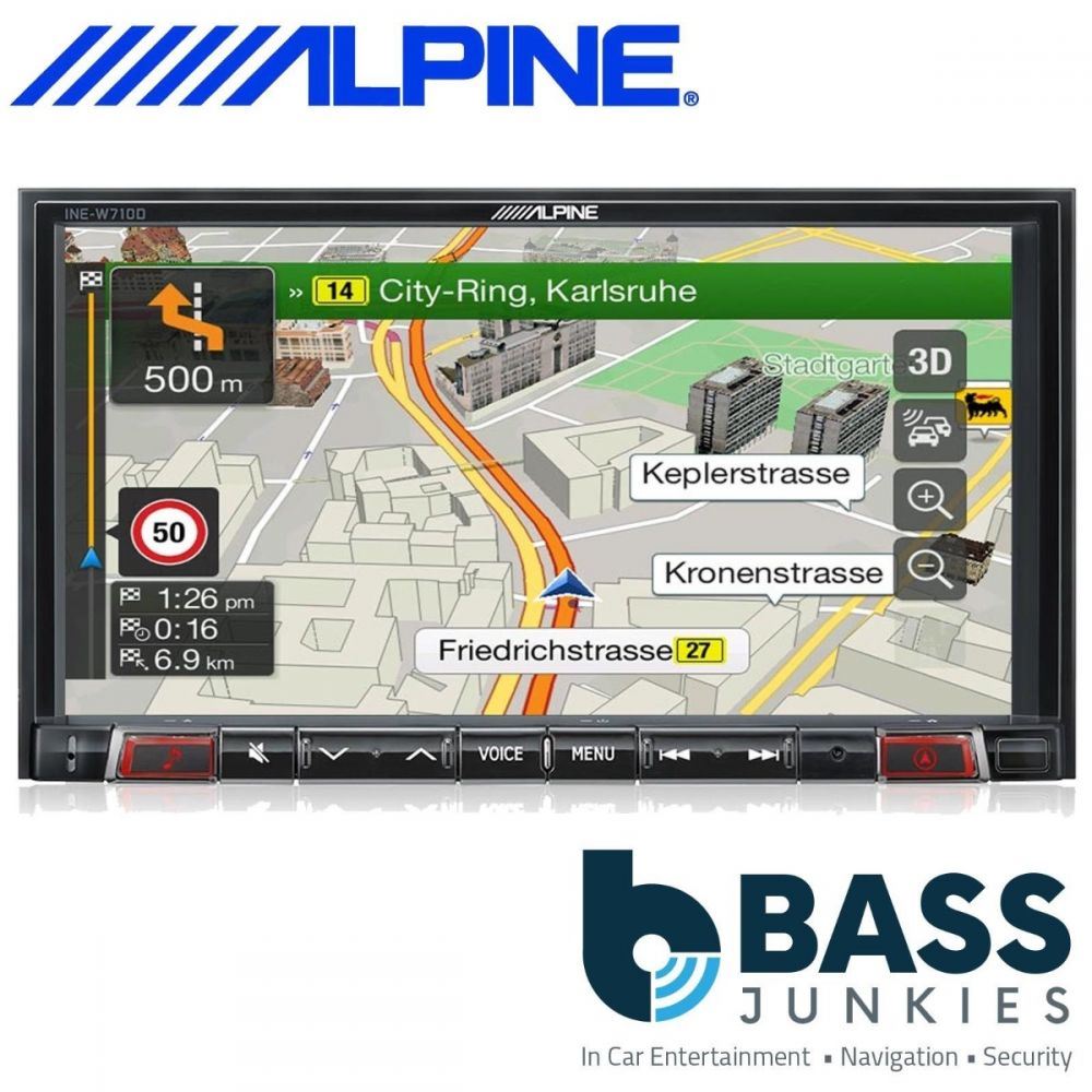 Alpine INE-W710D - 7" Bluetooth USB Aux HDMI DAB Sat Nav Apple Carplay Android Auto Mechless Car Stereo Radio AV Screen