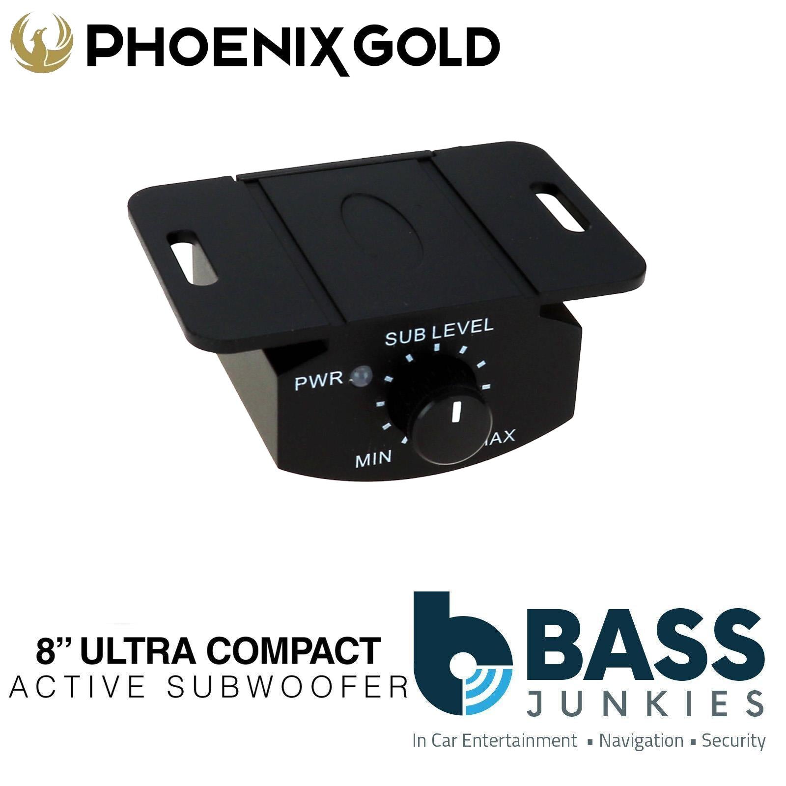 Phoenix Gold PG Z880 - 8" Inch 240 Watts Underseat Amplified Car Sub Subwoofer