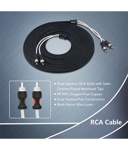 Recoil RCK4 - 4 AWG 1500 Watts Complete Car Subwoofer Amplifier Wiring Kit