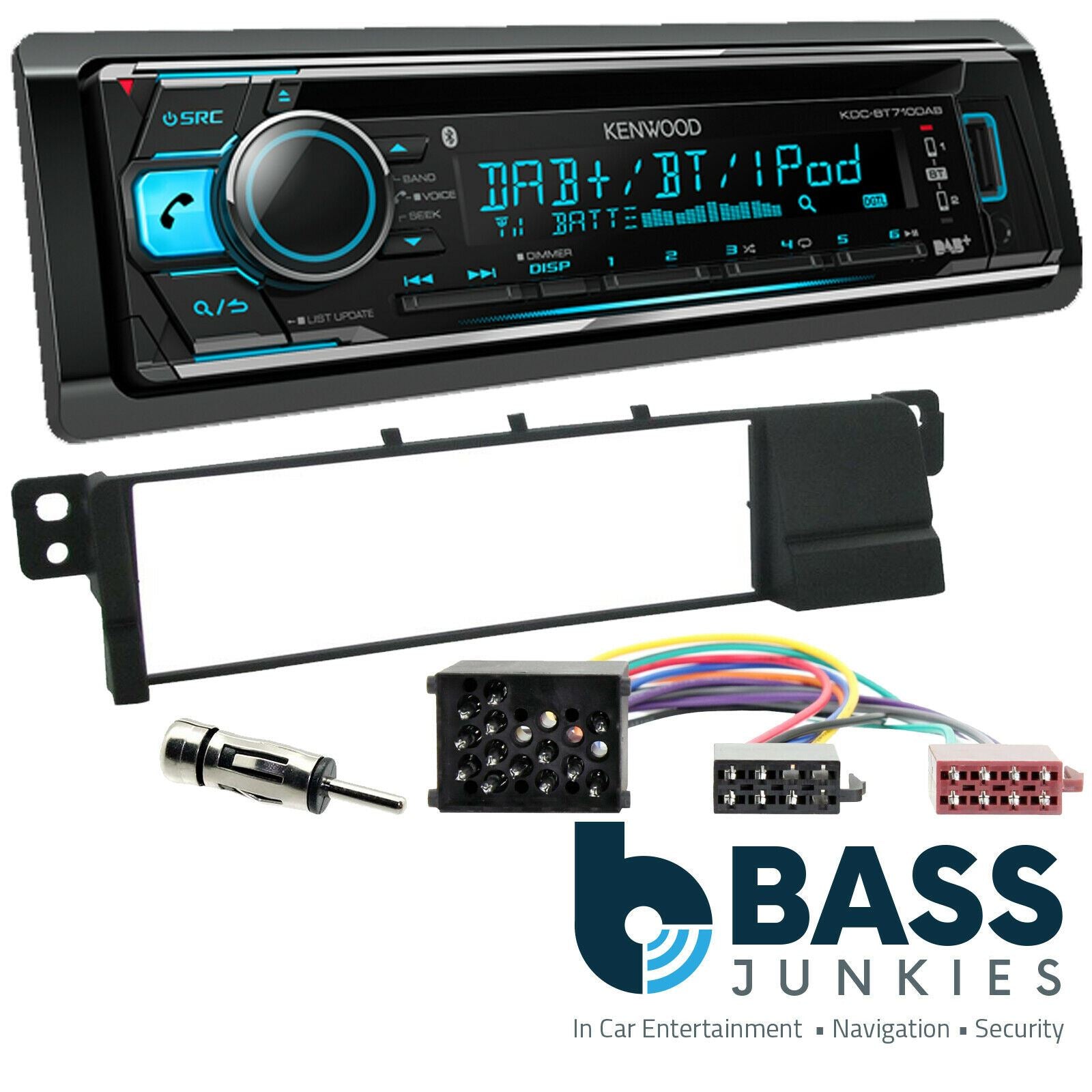 BMW 3-Series E46 1998-05 Kenwood Bluetooth DAB CD Spotify Car Stereo Wiring Kit
